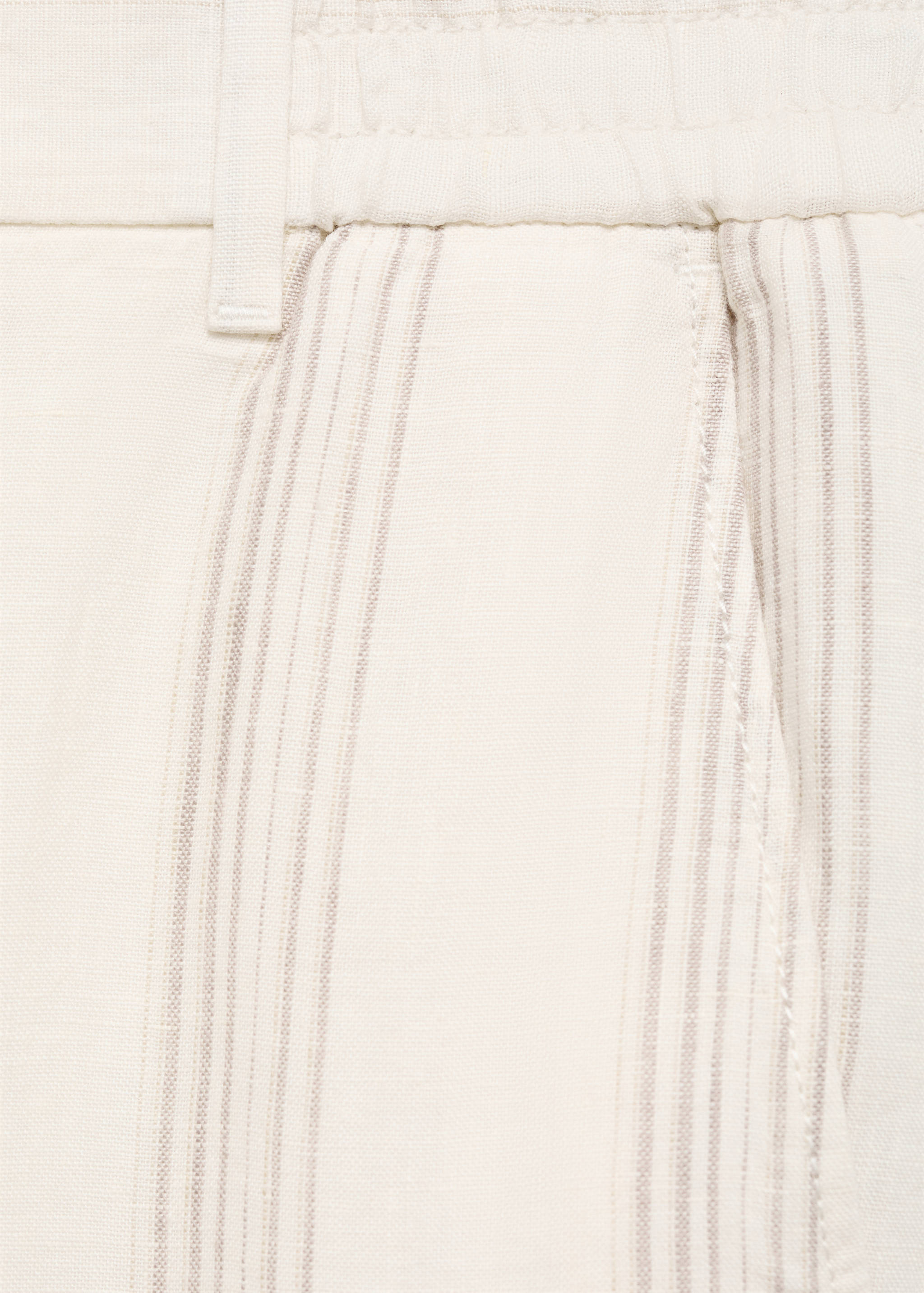 100% linen trousers with elastic waistband - Details of the article 0