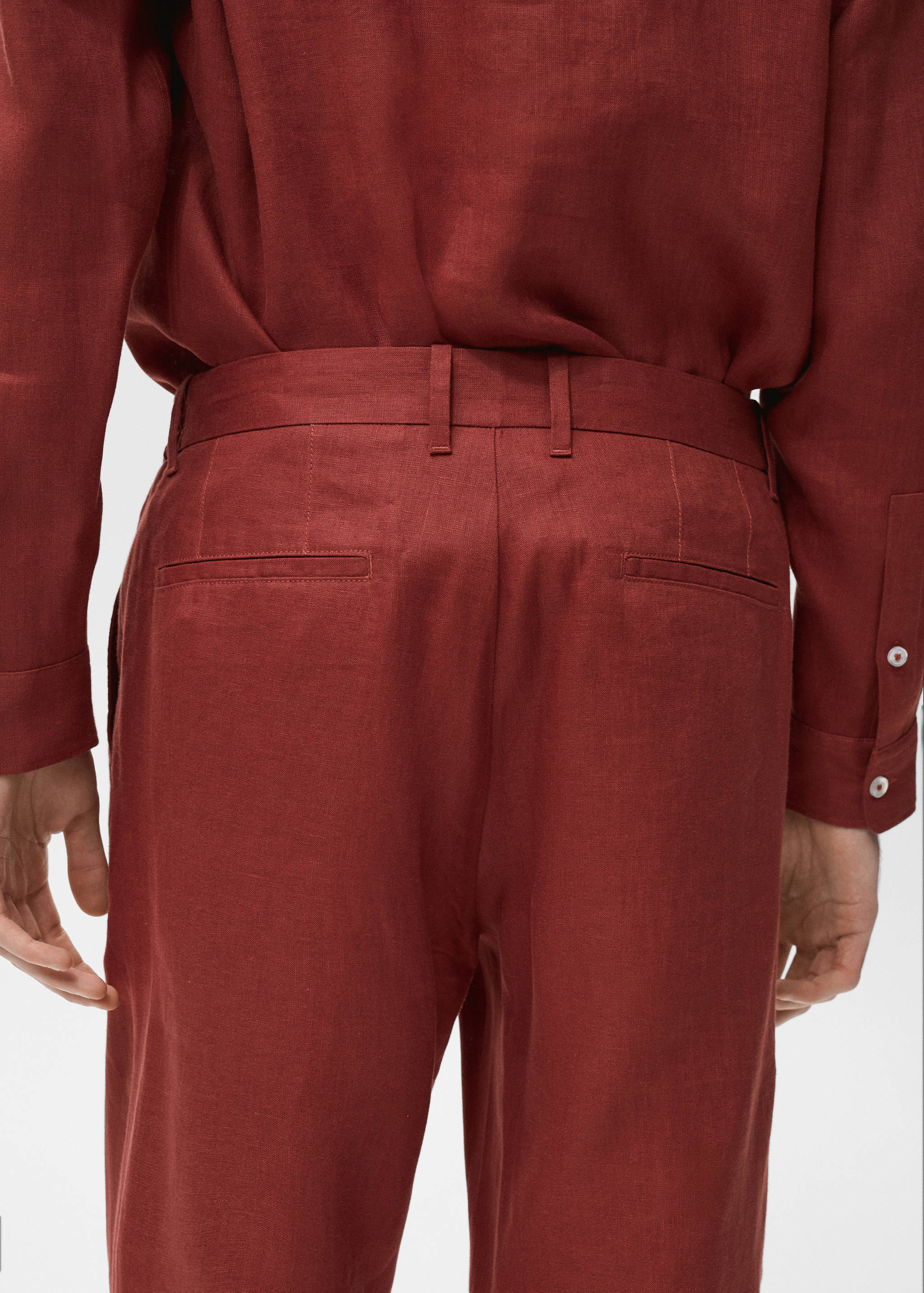Pantalon 100 % lin taille élastique - Détail de l'article 3