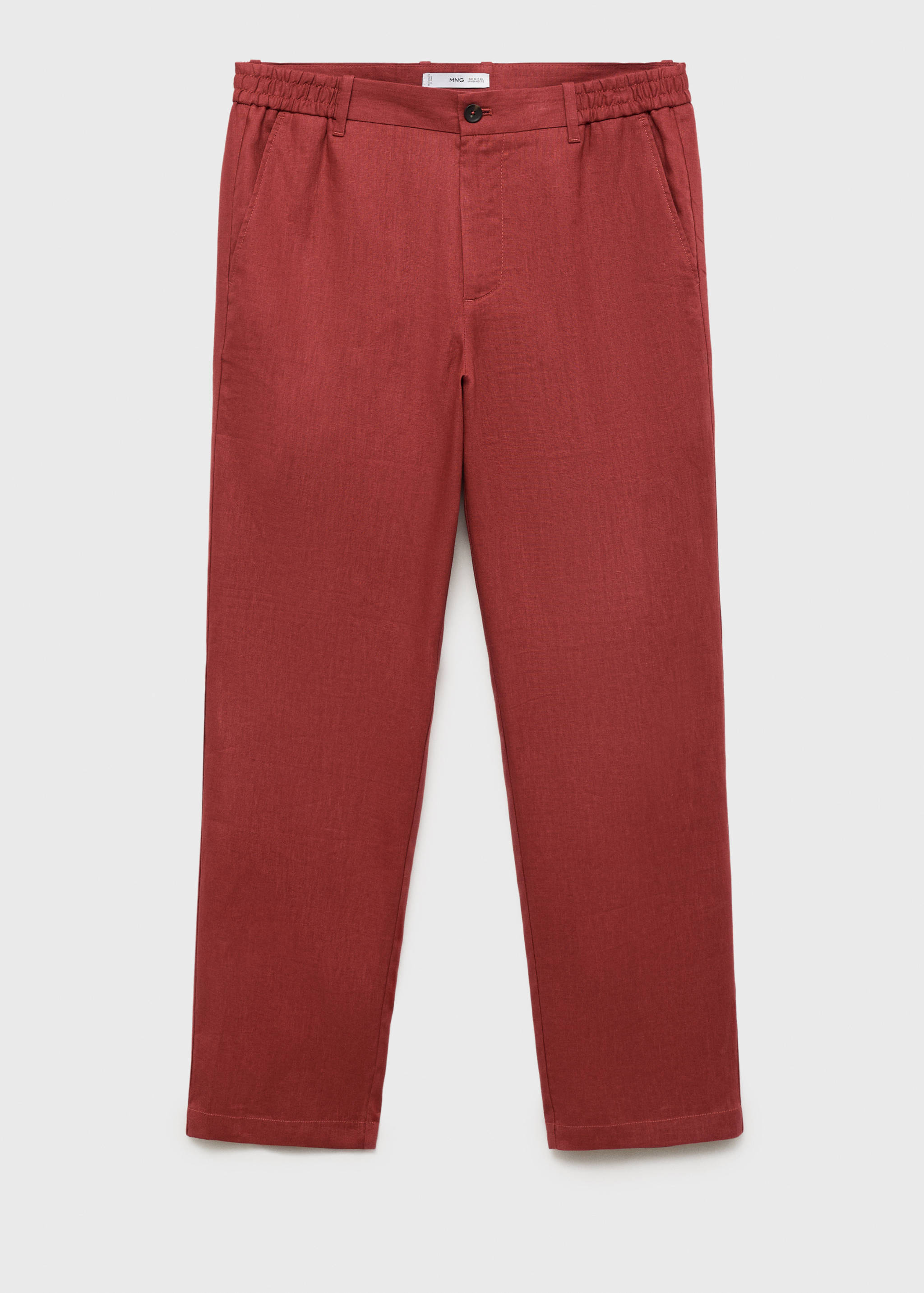 100% linen trousers with elastic waistband - Article without model