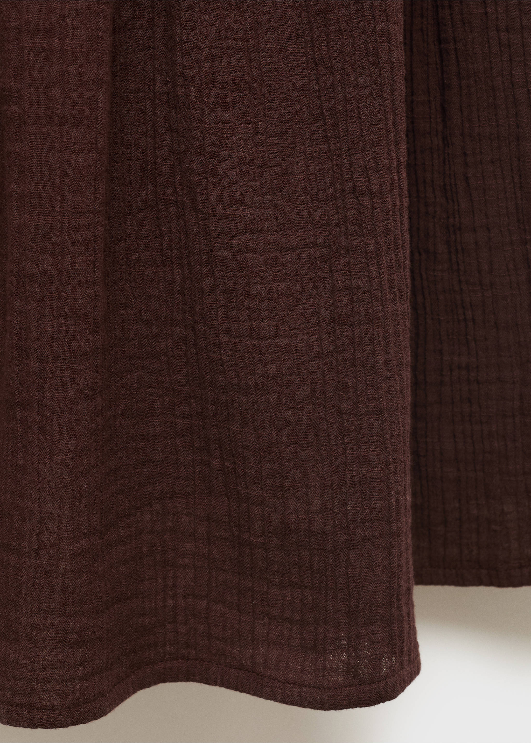 Robe coton décolleté en V - Détail de l'article 0, Chocolat. Ref: 17082895-00.