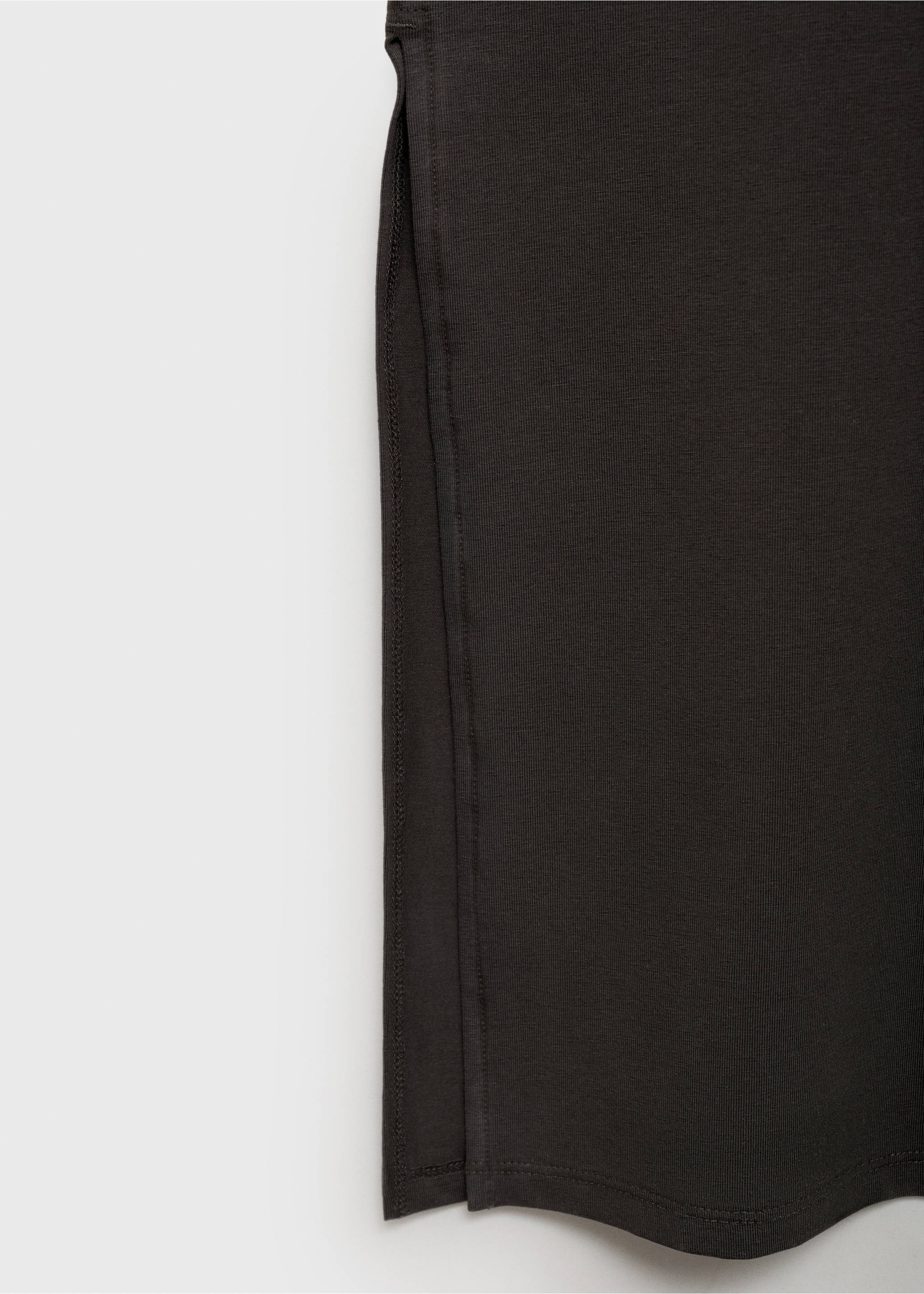 Long knitted dress - Details of the article 0, Charcoal. Ref: 17082897-00.