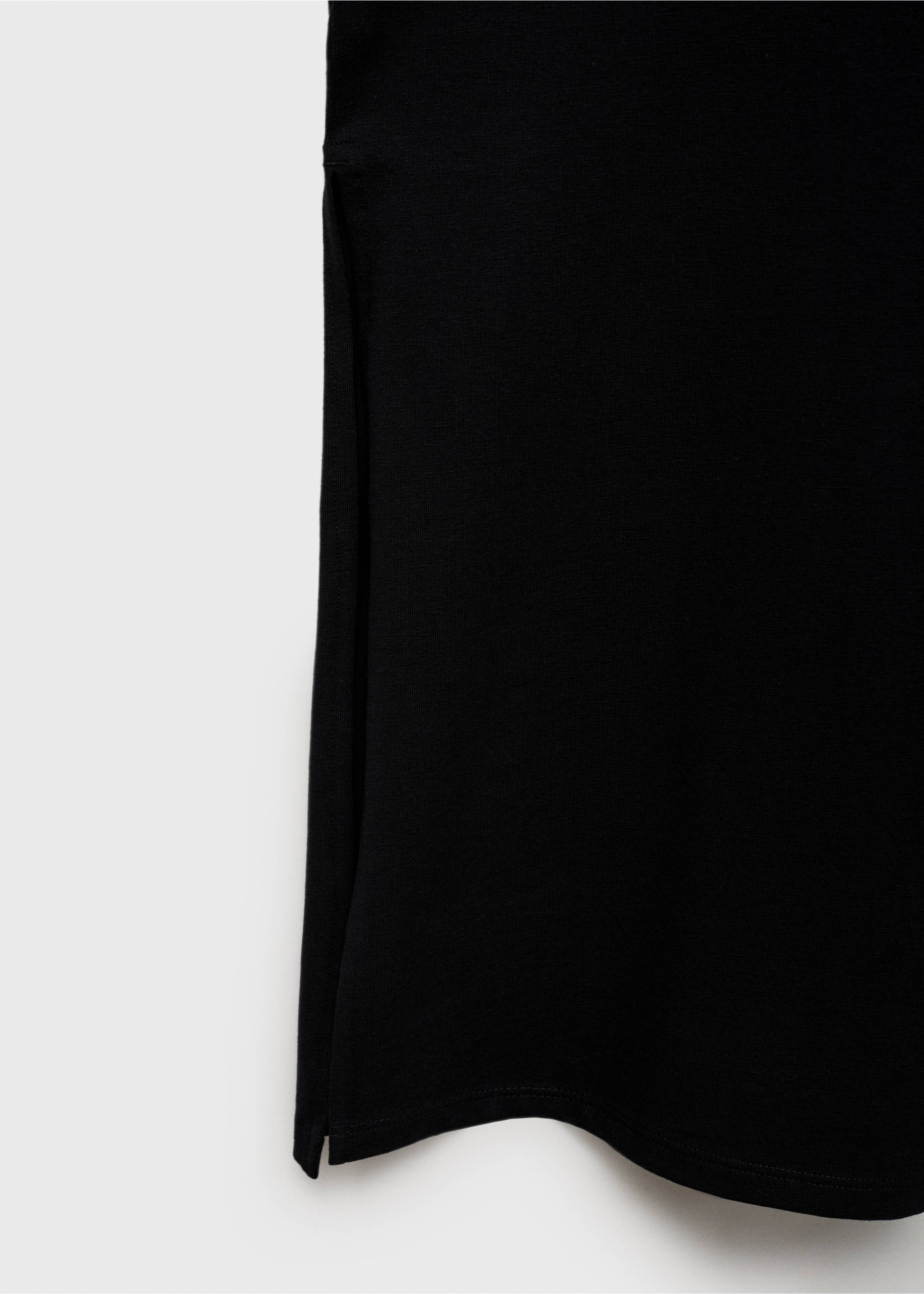 Long knitted dress - Details of the article 0, Black. Ref: 17082897-00.