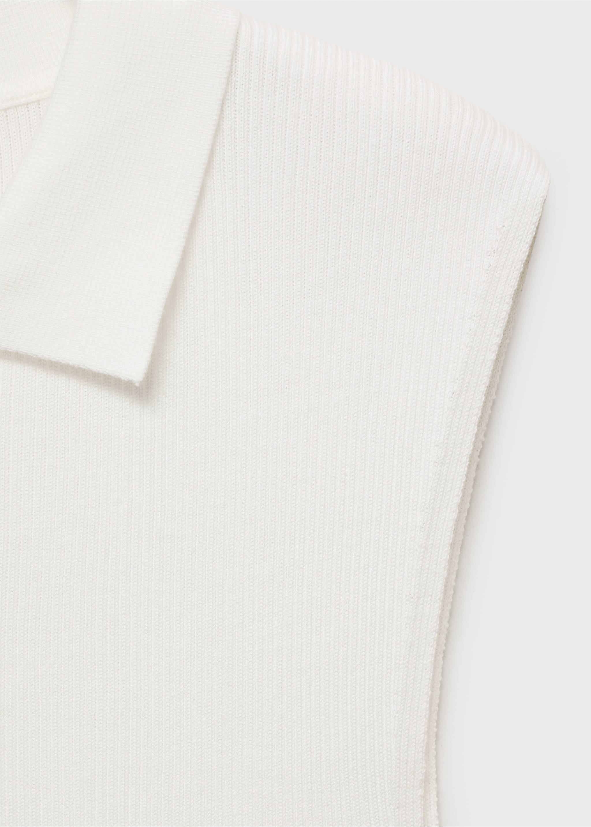 Polo-neck knitted top - Details of the article 0, White. Ref: 17082898-00.