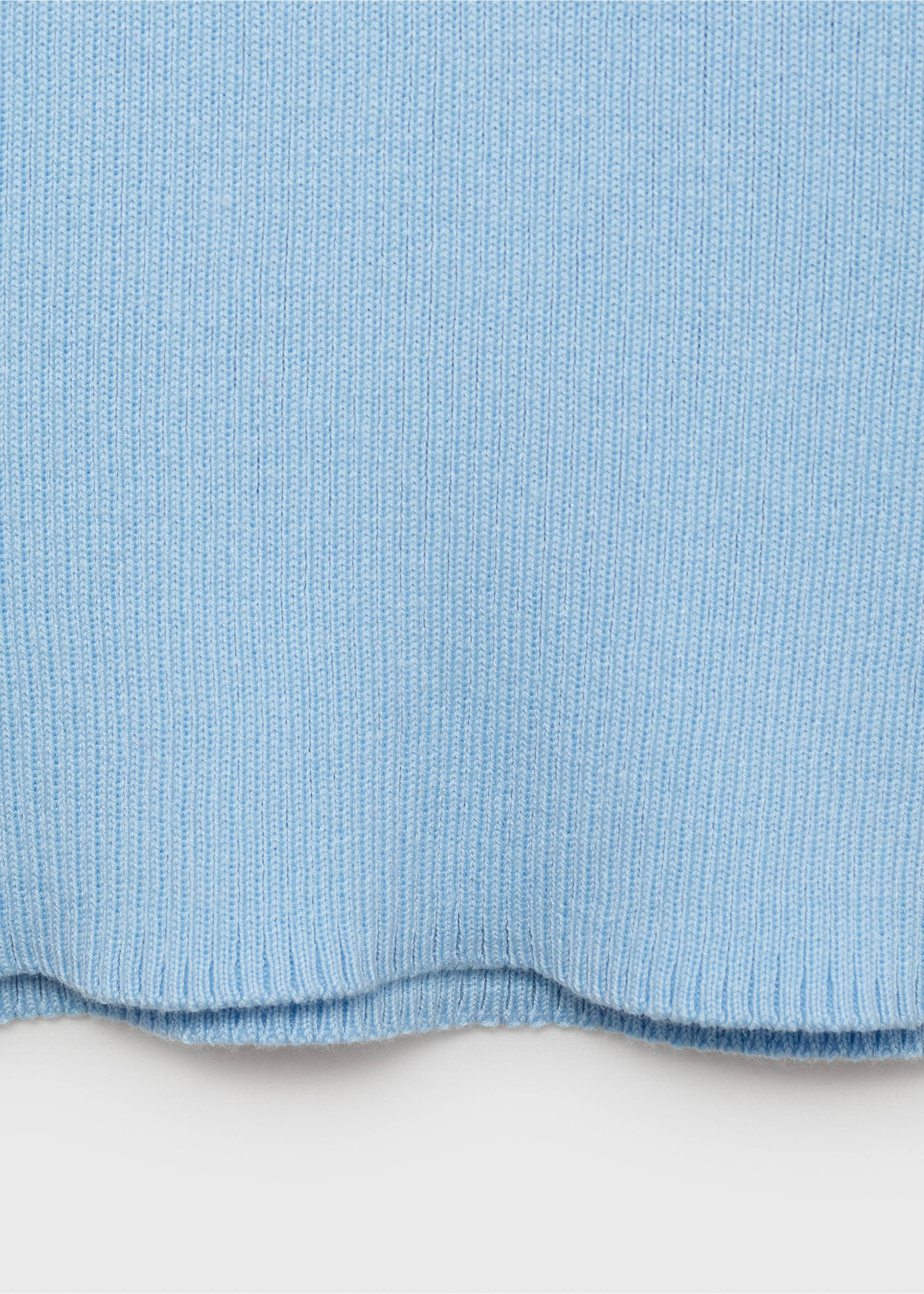 Polo-neck knitted top - Details of the article 0, Sky Blue. Ref: 17082898-00.