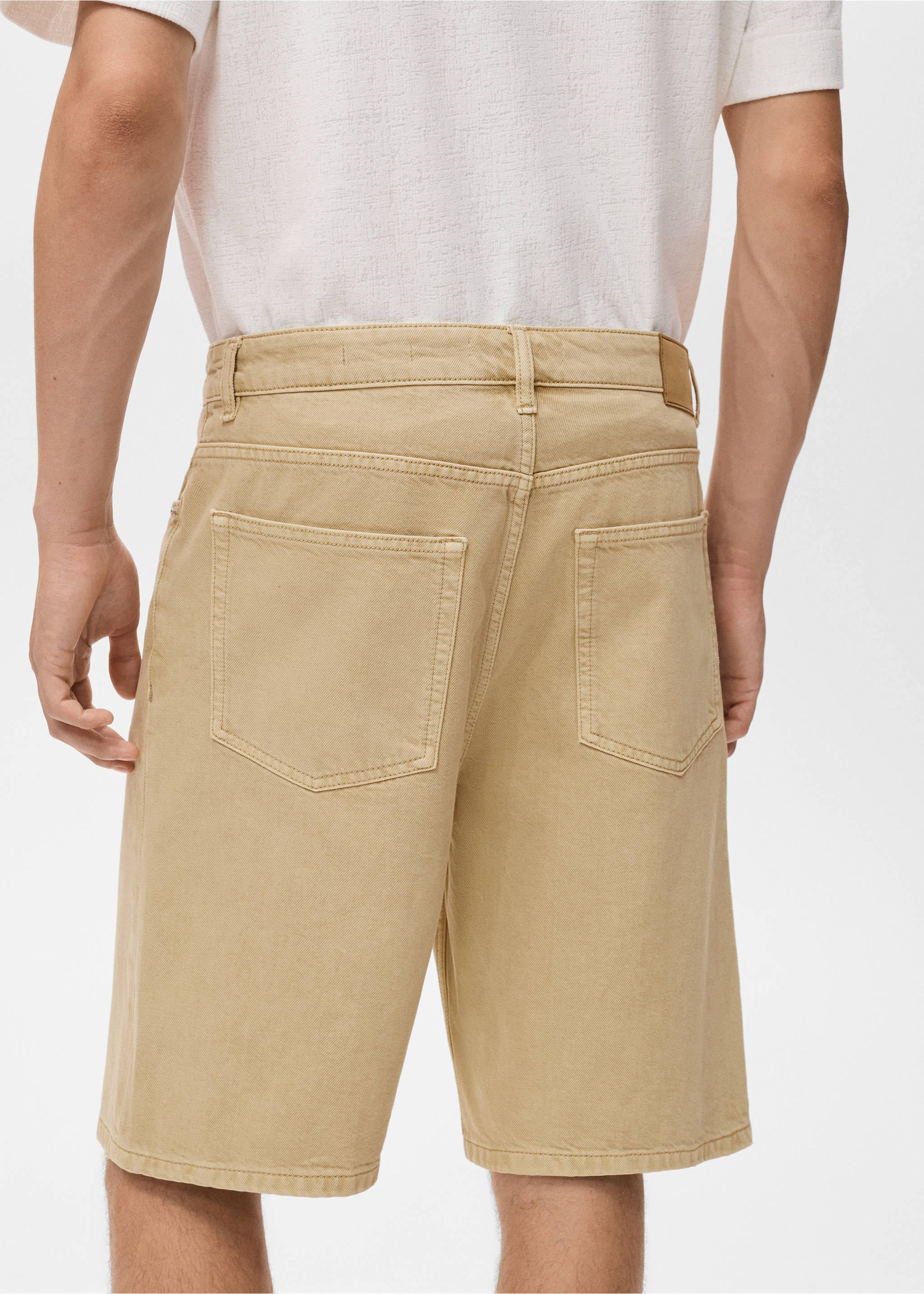 Bermuda en jean relaxed-fit - Détail de l'article 3, Beige. Ref: 17082899-00.