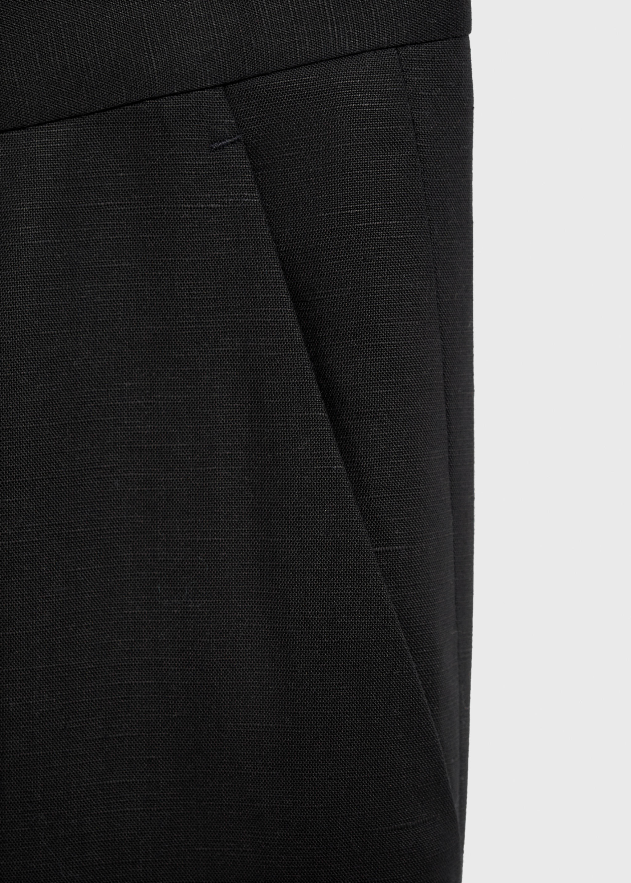 Straight-leg trousers in a linen and lyocell blend - Details of the article 0