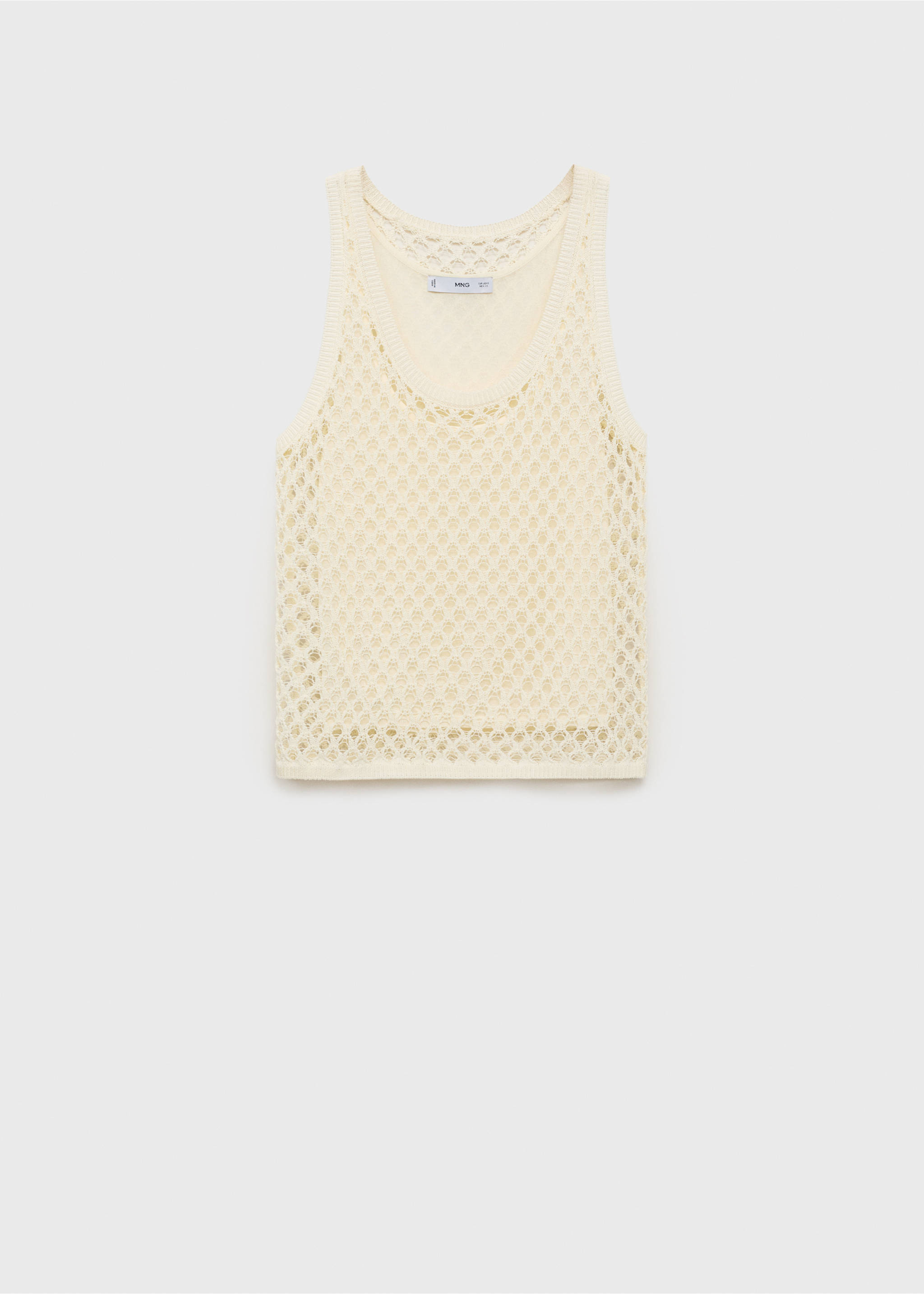 Crochet top with straps - Article without model, Ecru. Ref: 17082903-00.