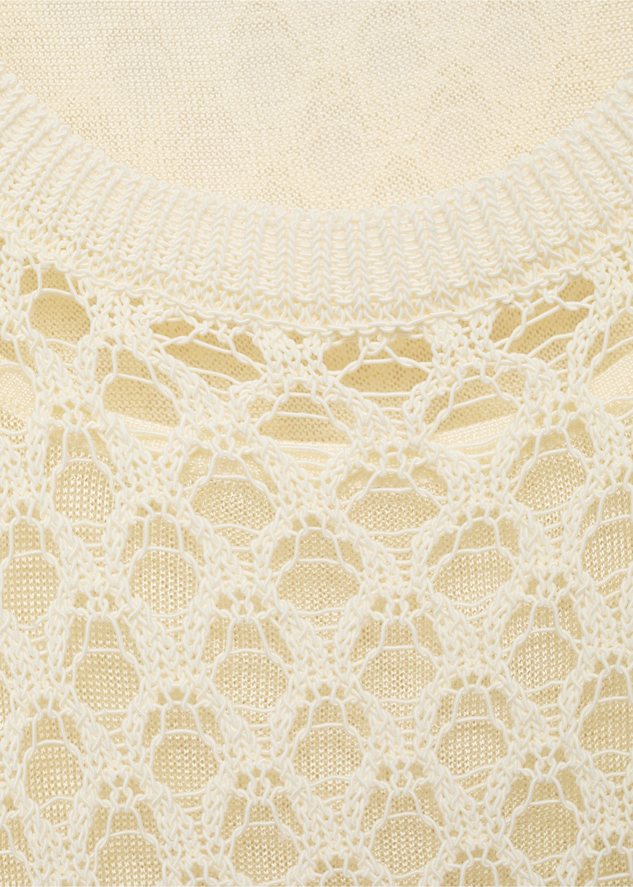 Crochet top with straps - Details of the article 8, Ecru. Ref: 17082903-00.