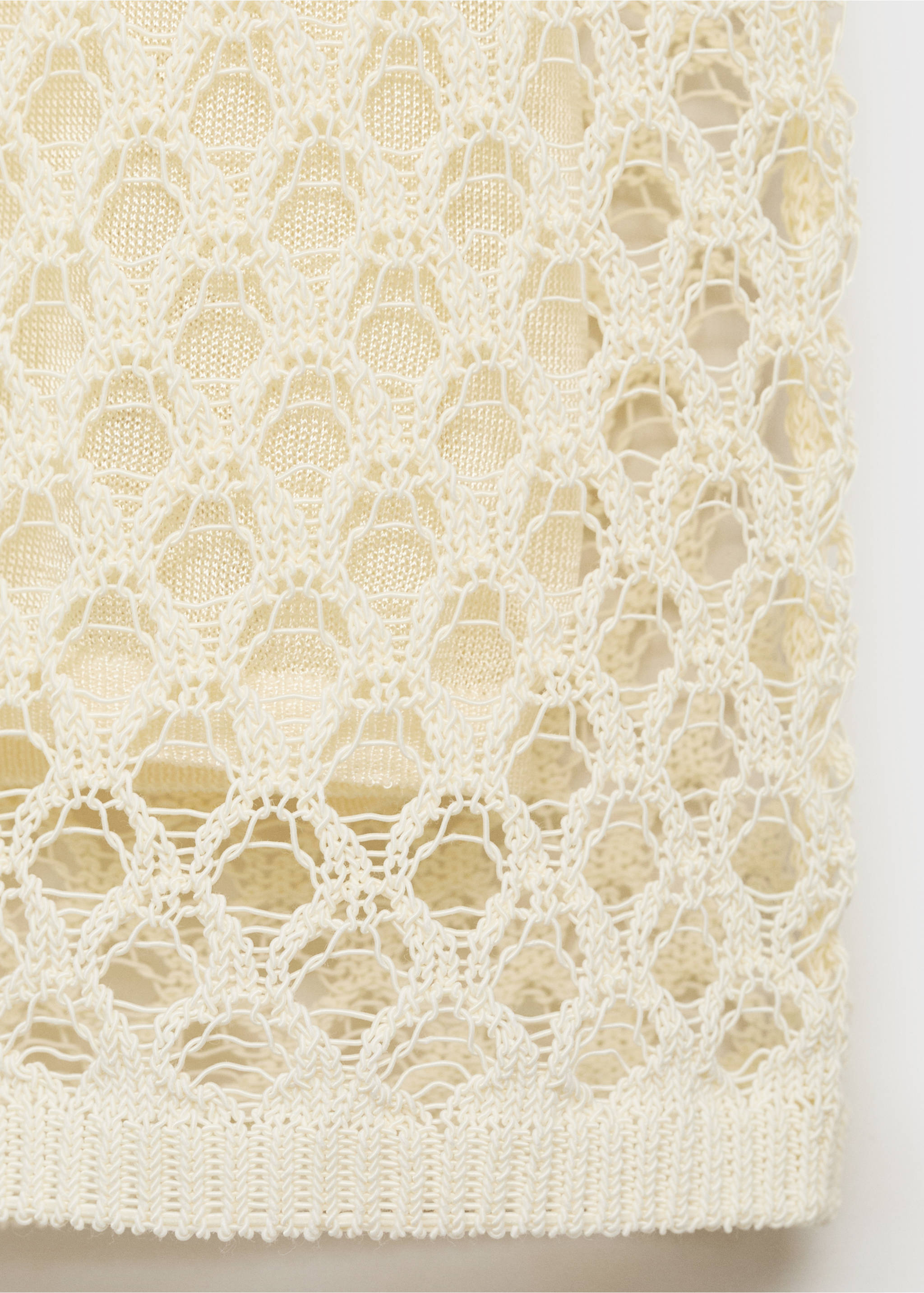Crochet top with straps - Details of the article 0, Ecru. Ref: 17082903-00.