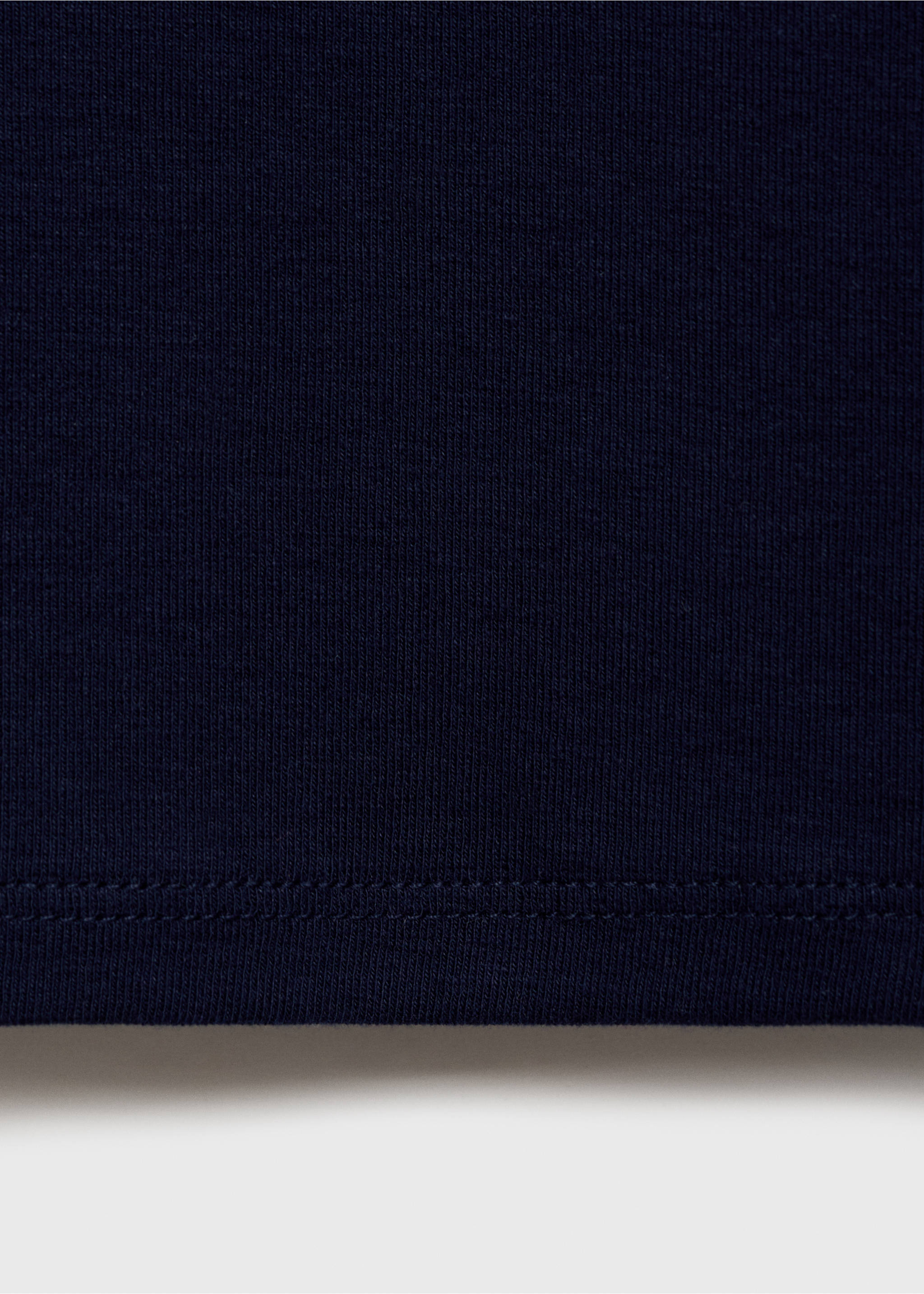 T-shirt en coton décolleté plongeant - Détail de l'article 0, Bleu marine. Ref: 17082905-00.