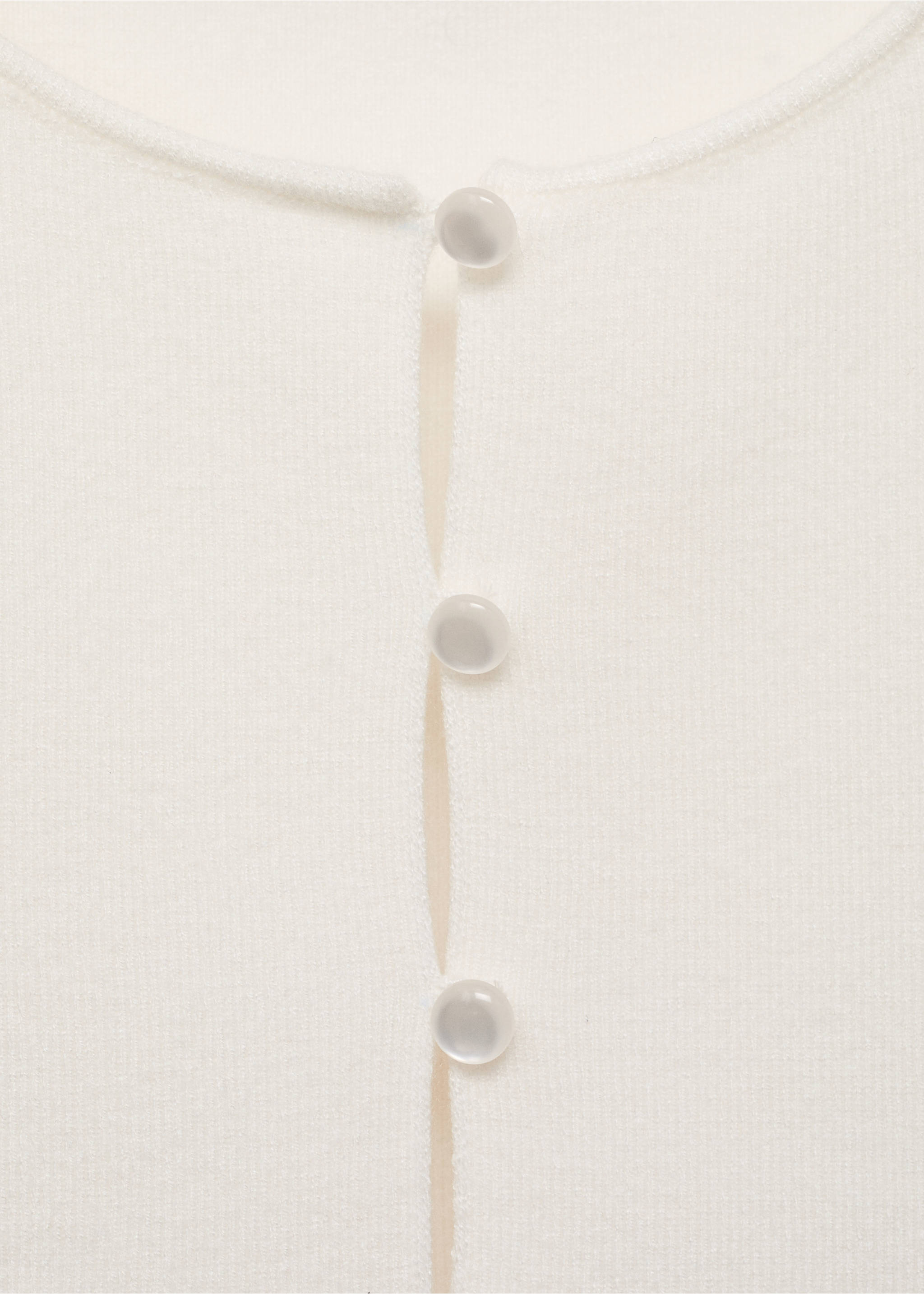 Feinstrickweste mit Knöpfen - Detail des Artikels 8, Weiß. Ref: 17082906-00.