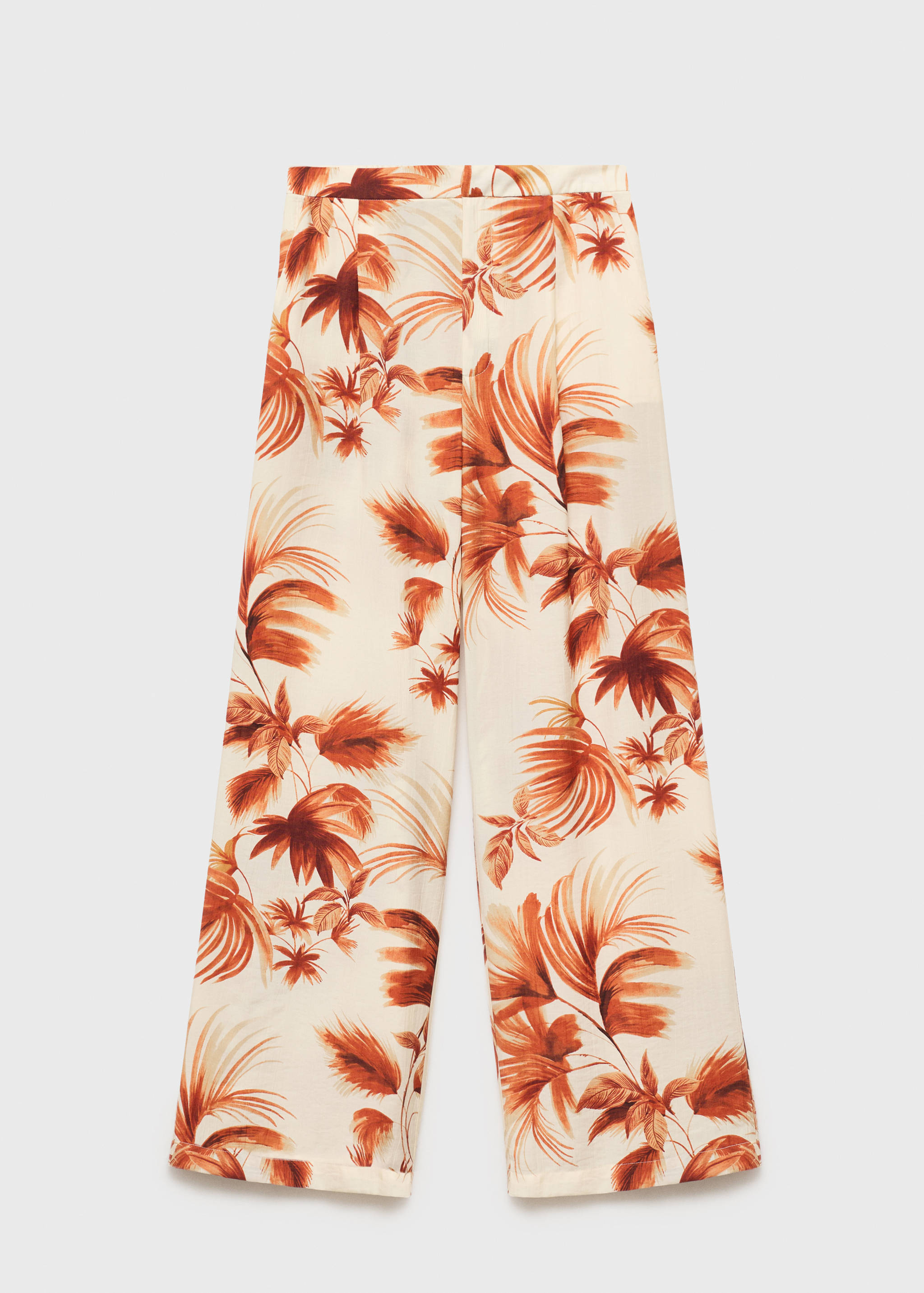 Straight-leg trousers with palm tree print - Article without model