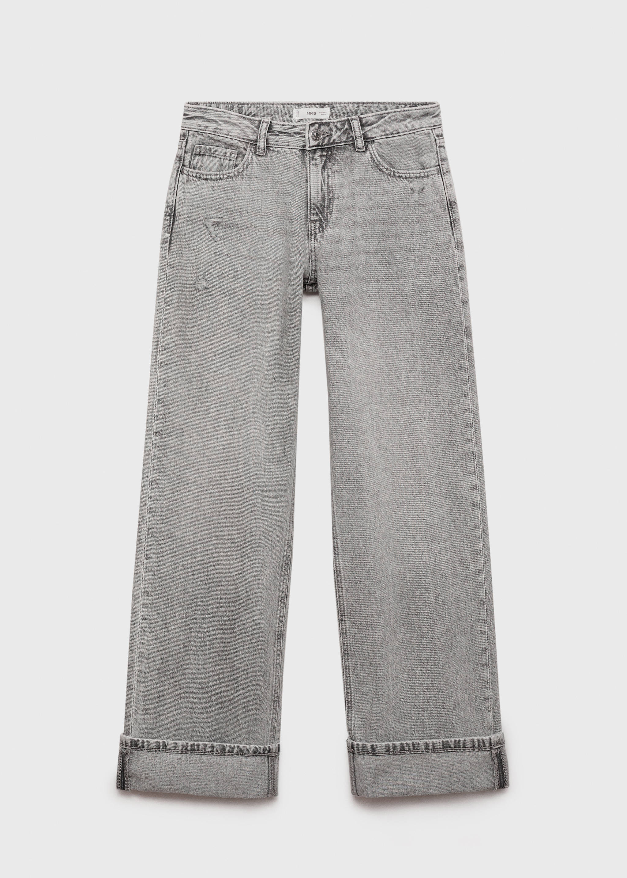 Wideleg-Jeans mit Saum-Umschlag - Artikel ohne Model