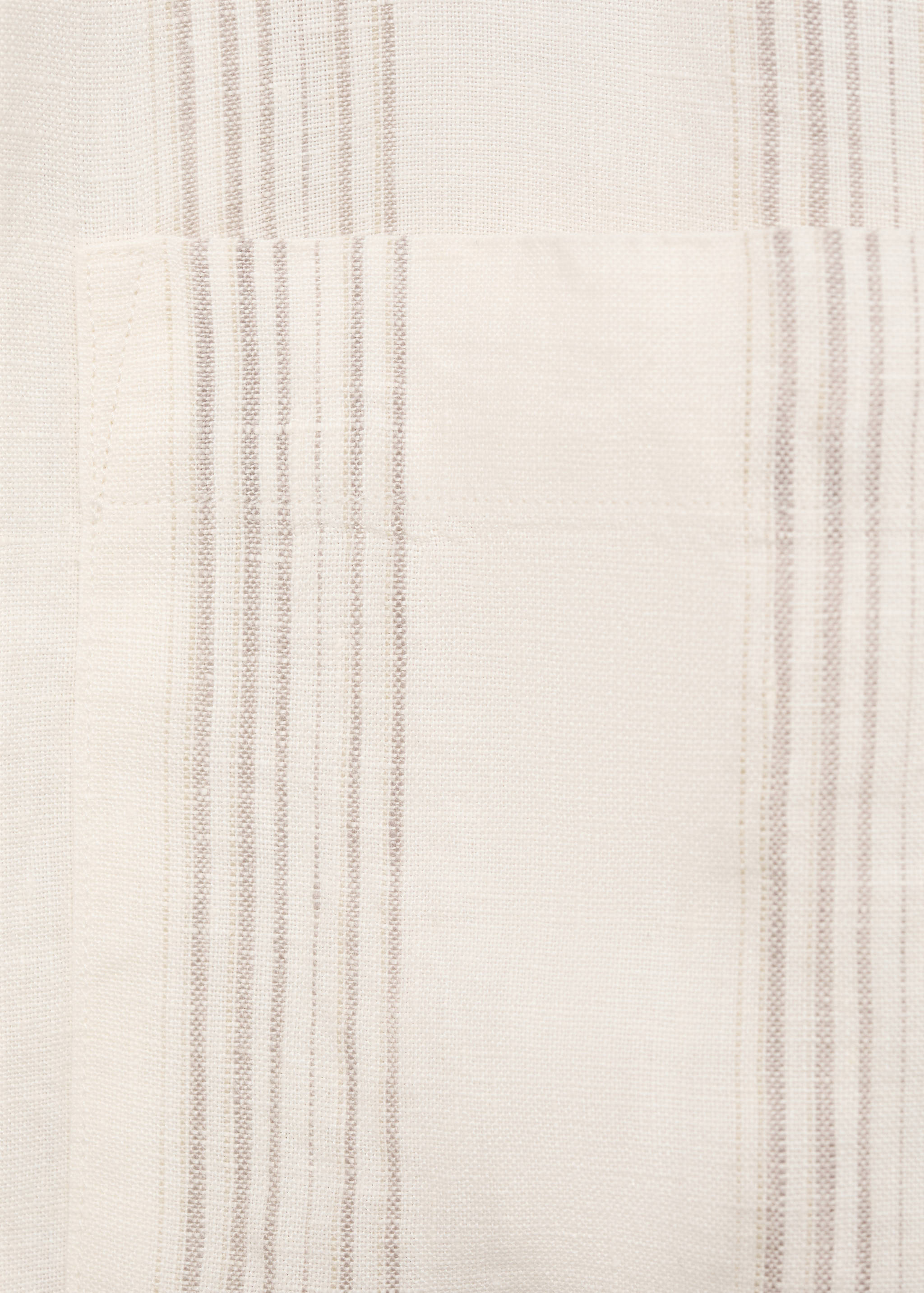 Striped linen overshirt - Details of the article 0