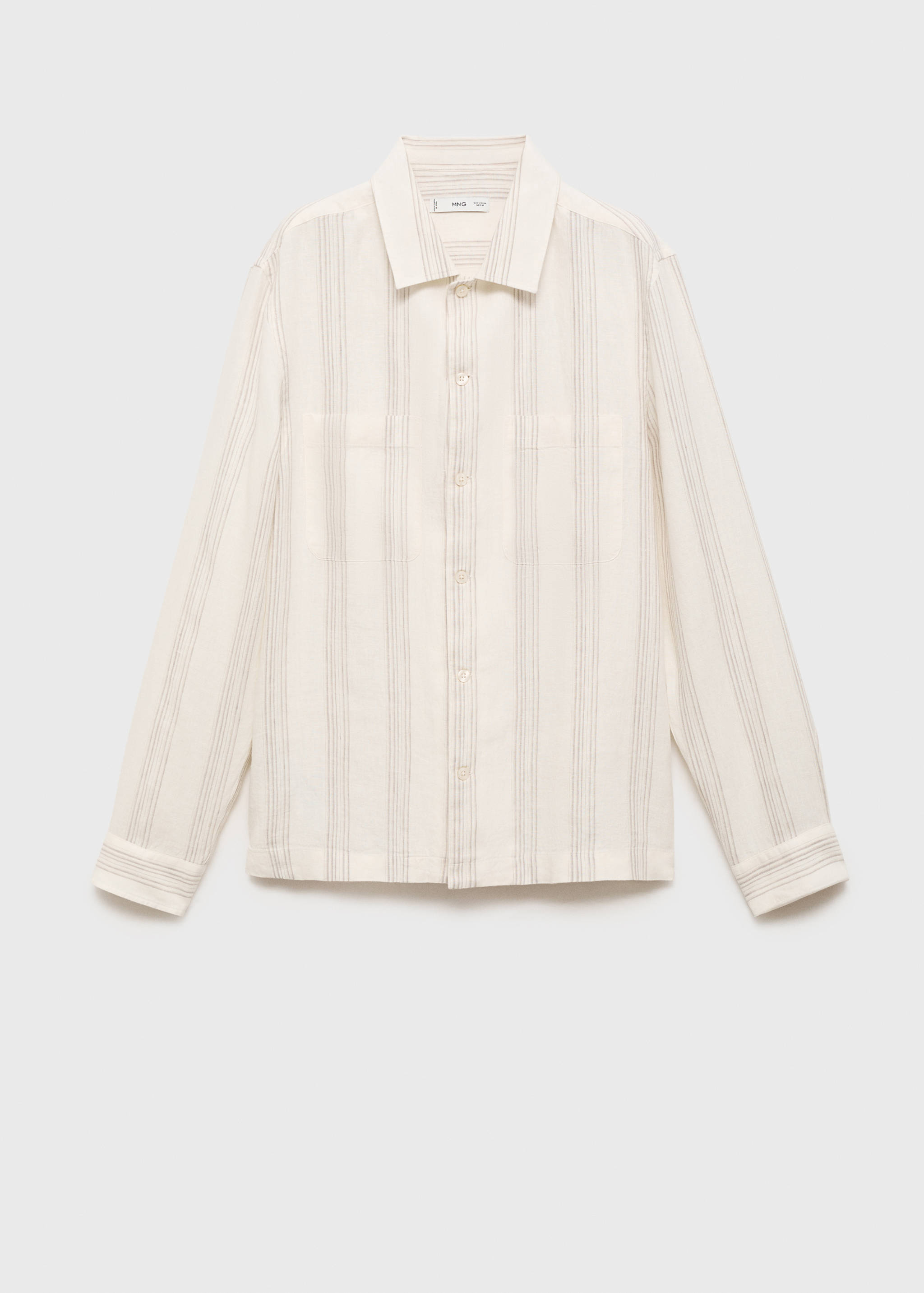 Striped linen overshirt - Article without model