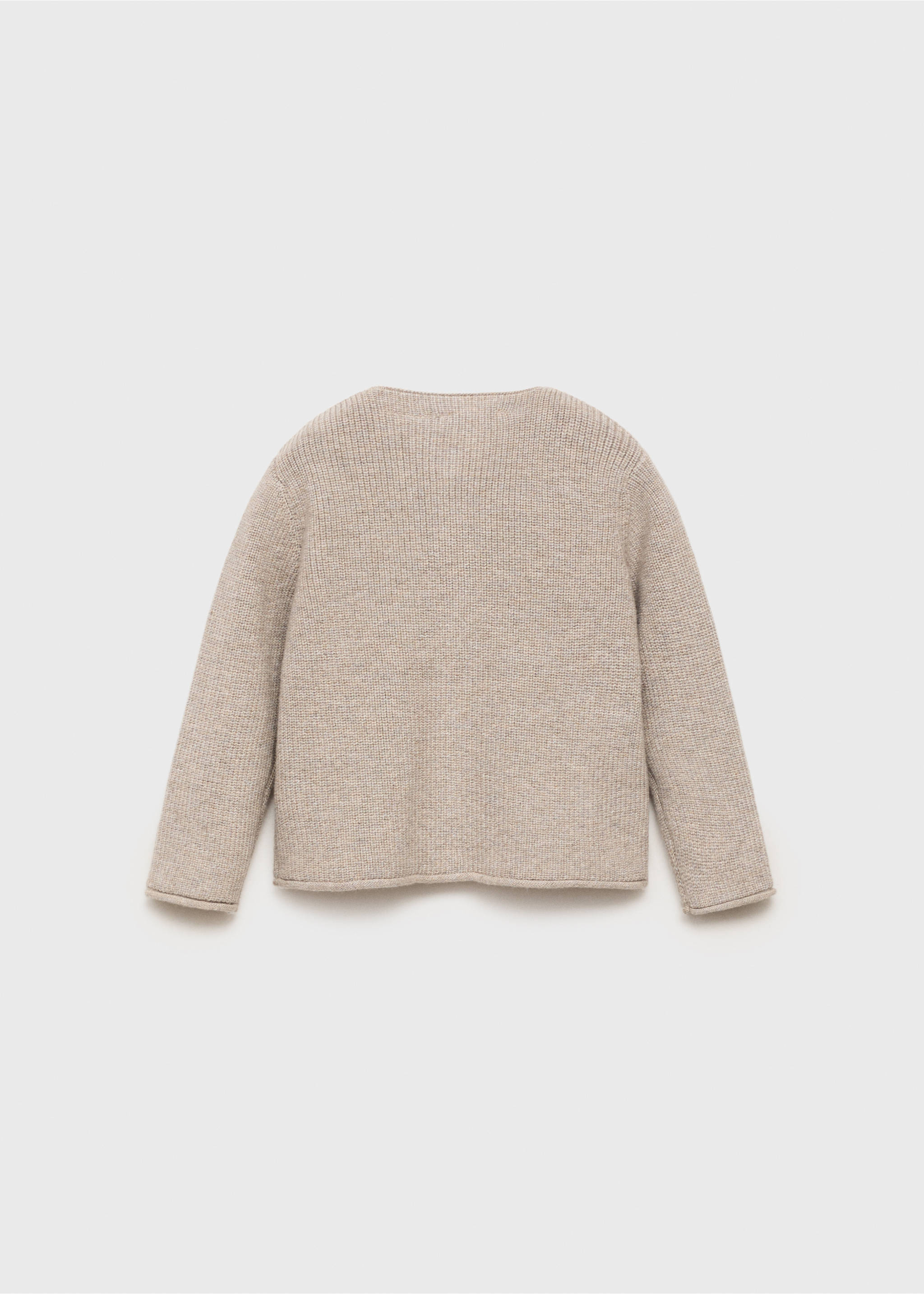 Knit cardigan - Reverse of the article, Beige. Ref: 17082913-00.