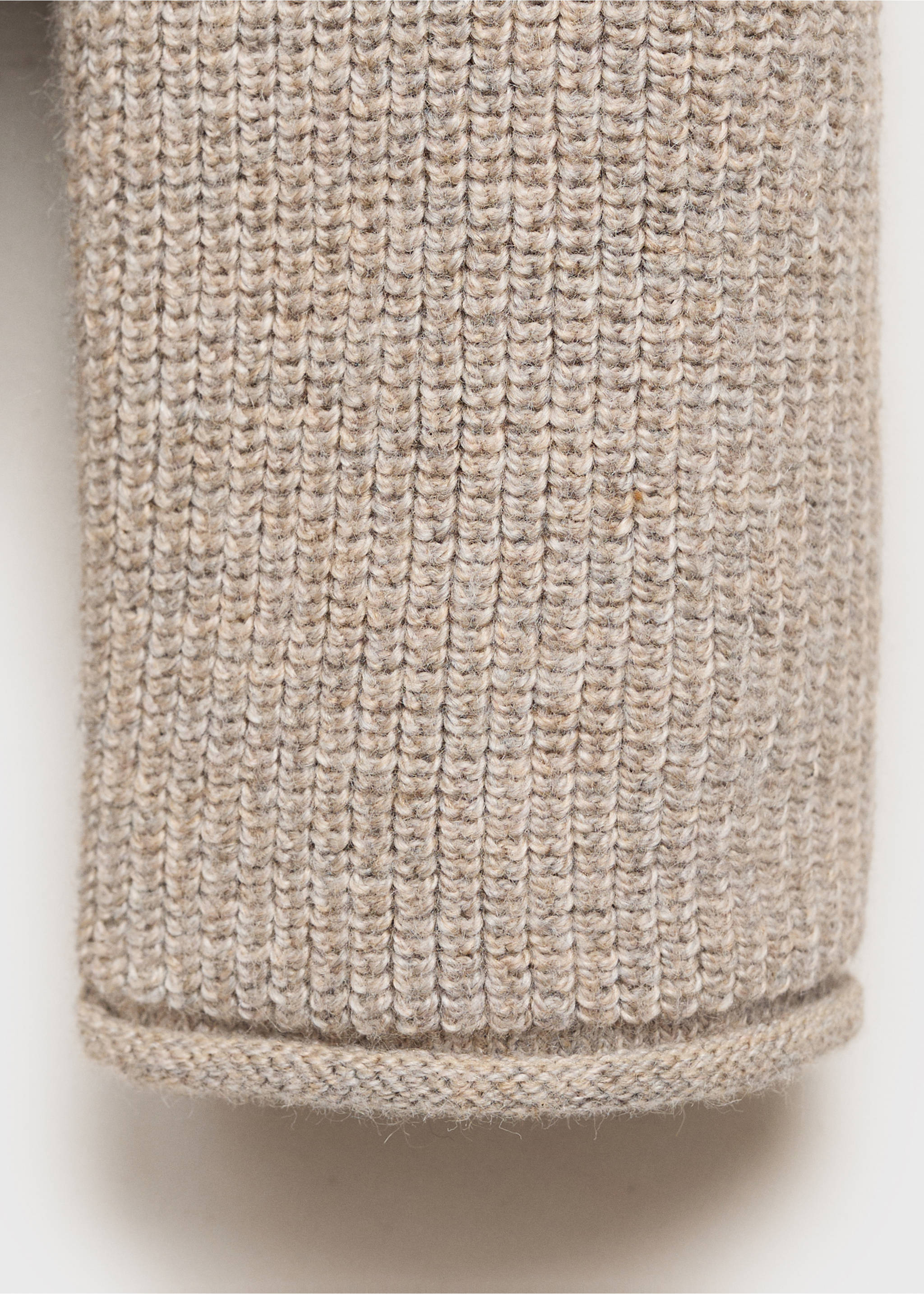 Knit cardigan - Details of the article 0, Beige. Ref: 17082913-00.