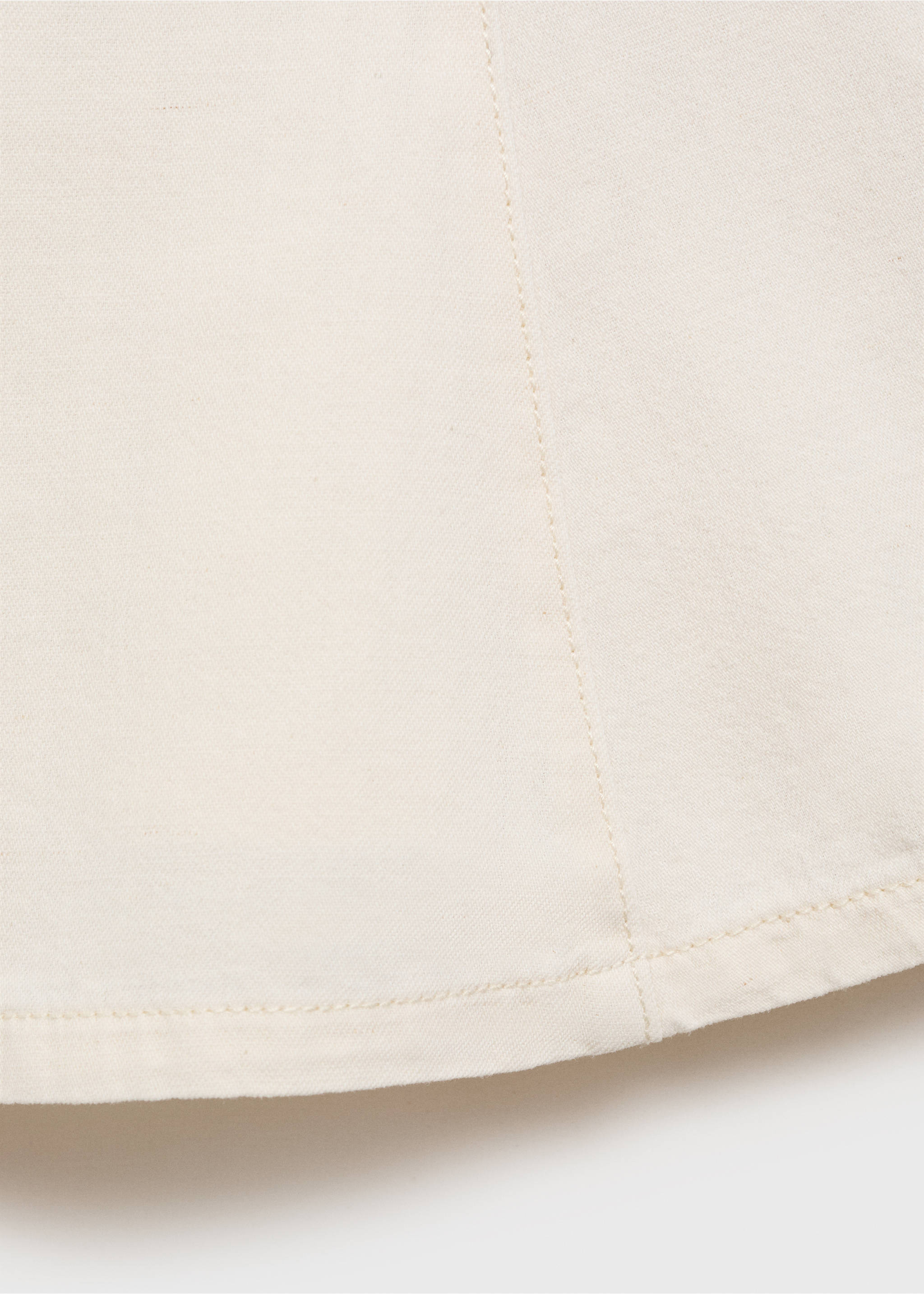 Wijd uitlopende denim top - Detail van het artikel 0, Gebroken wit. Ref: 17082917-00.