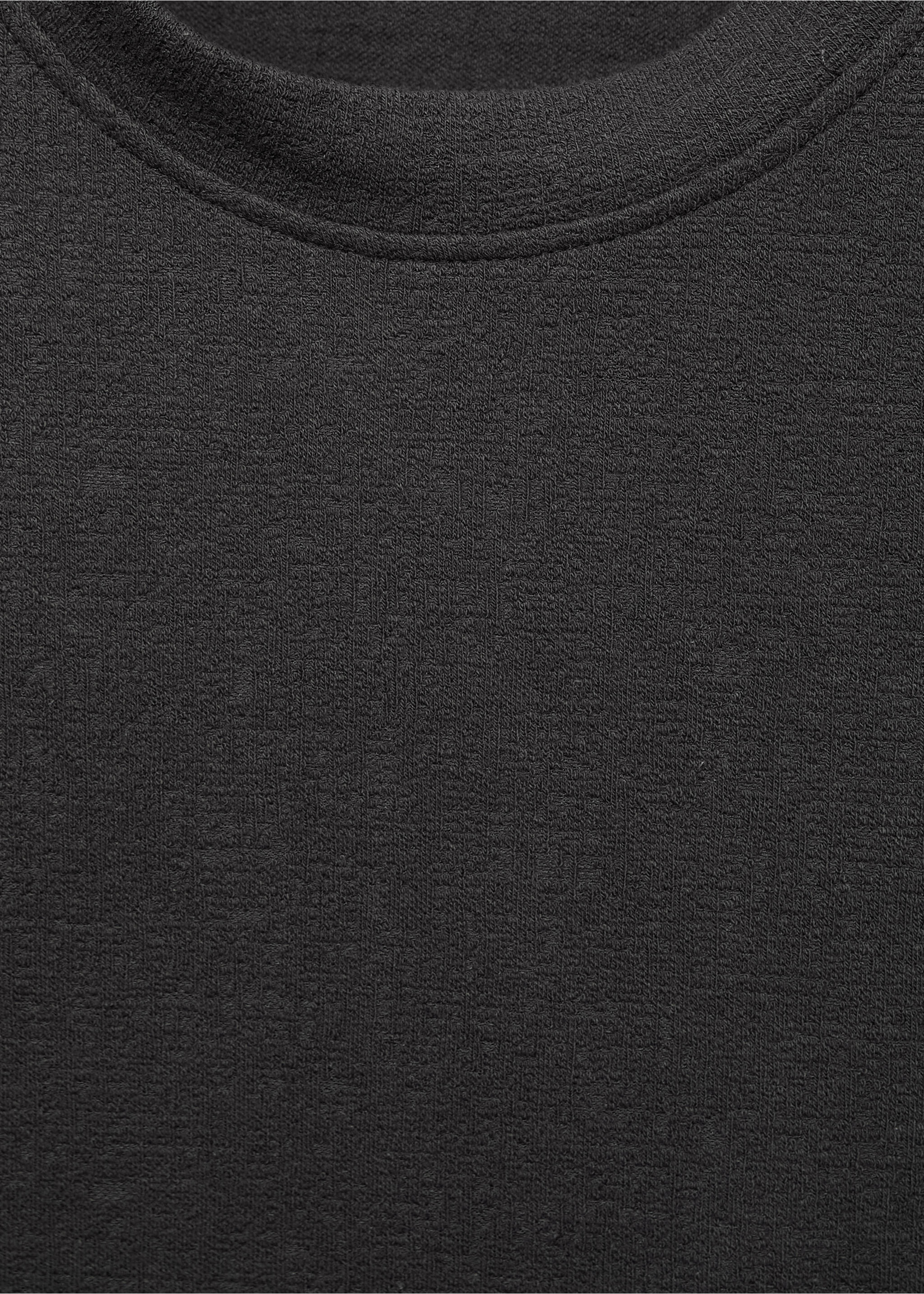 Camiseta algodón textura - Detalle del artículo 8, Gris antracita. Ref: 17082925-00.
