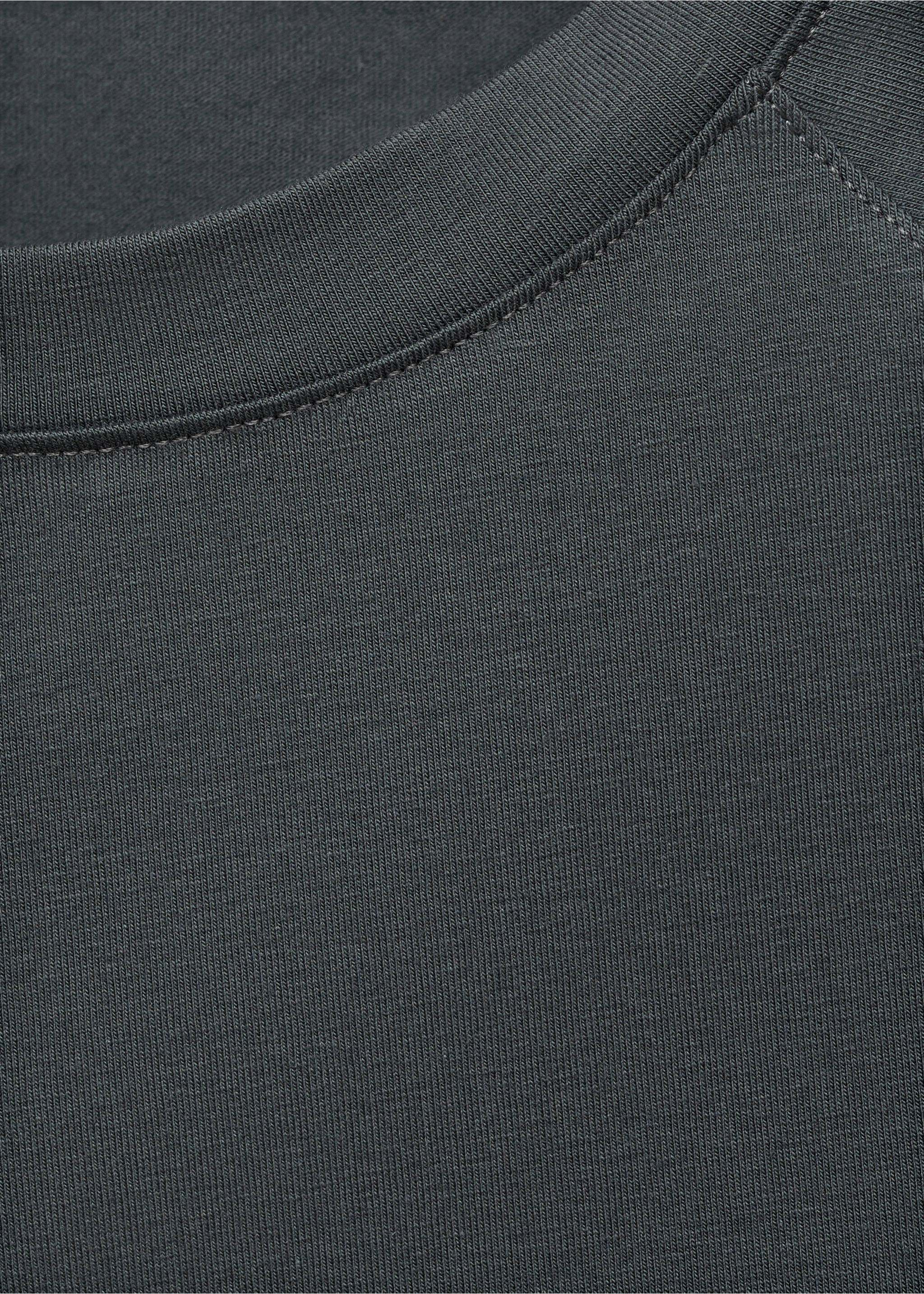 Cotton t-shirt with studs - Details of the article 8, Charcoal. Ref: 17082929-00.