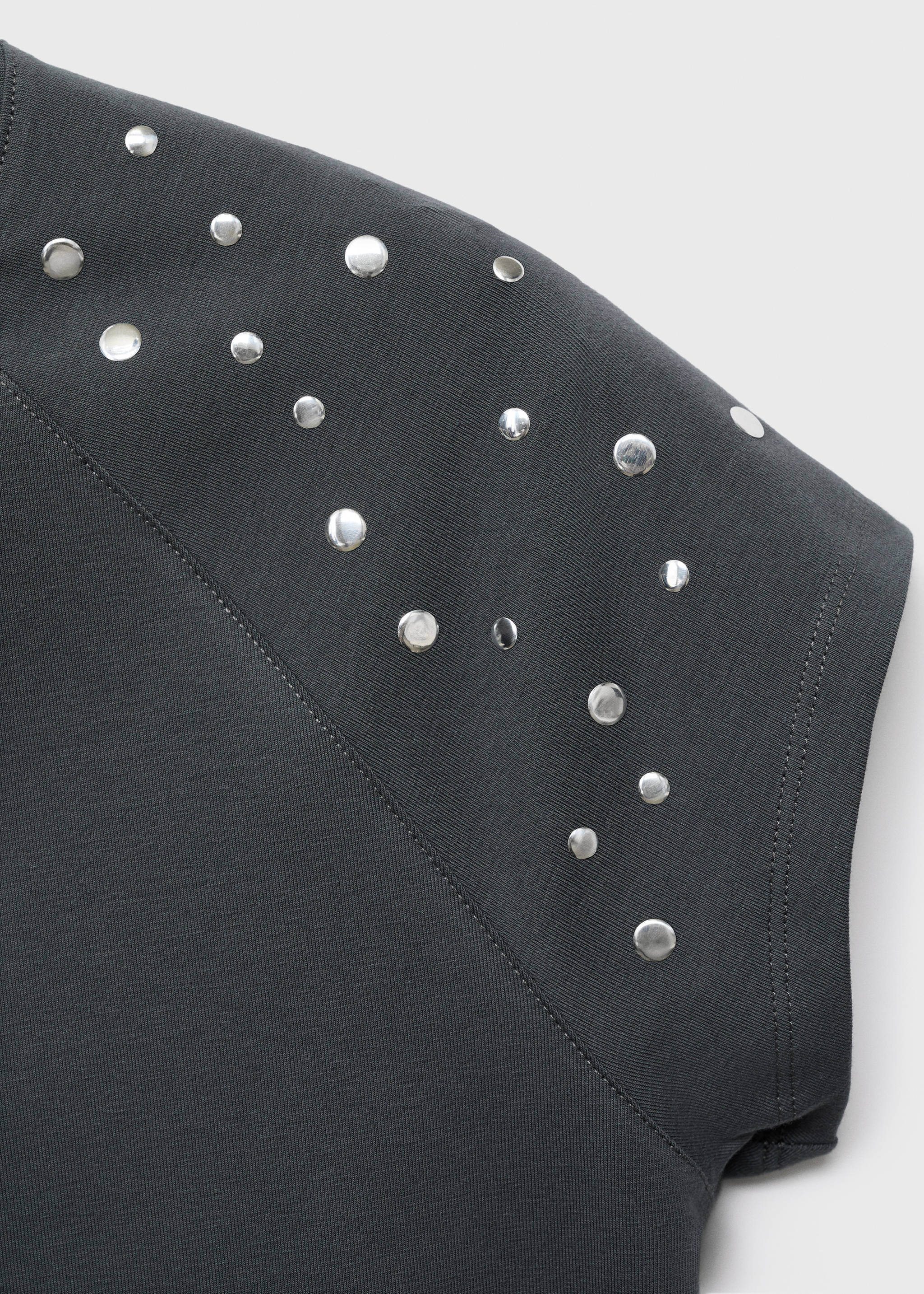 Cotton t-shirt with studs - Details of the article 0