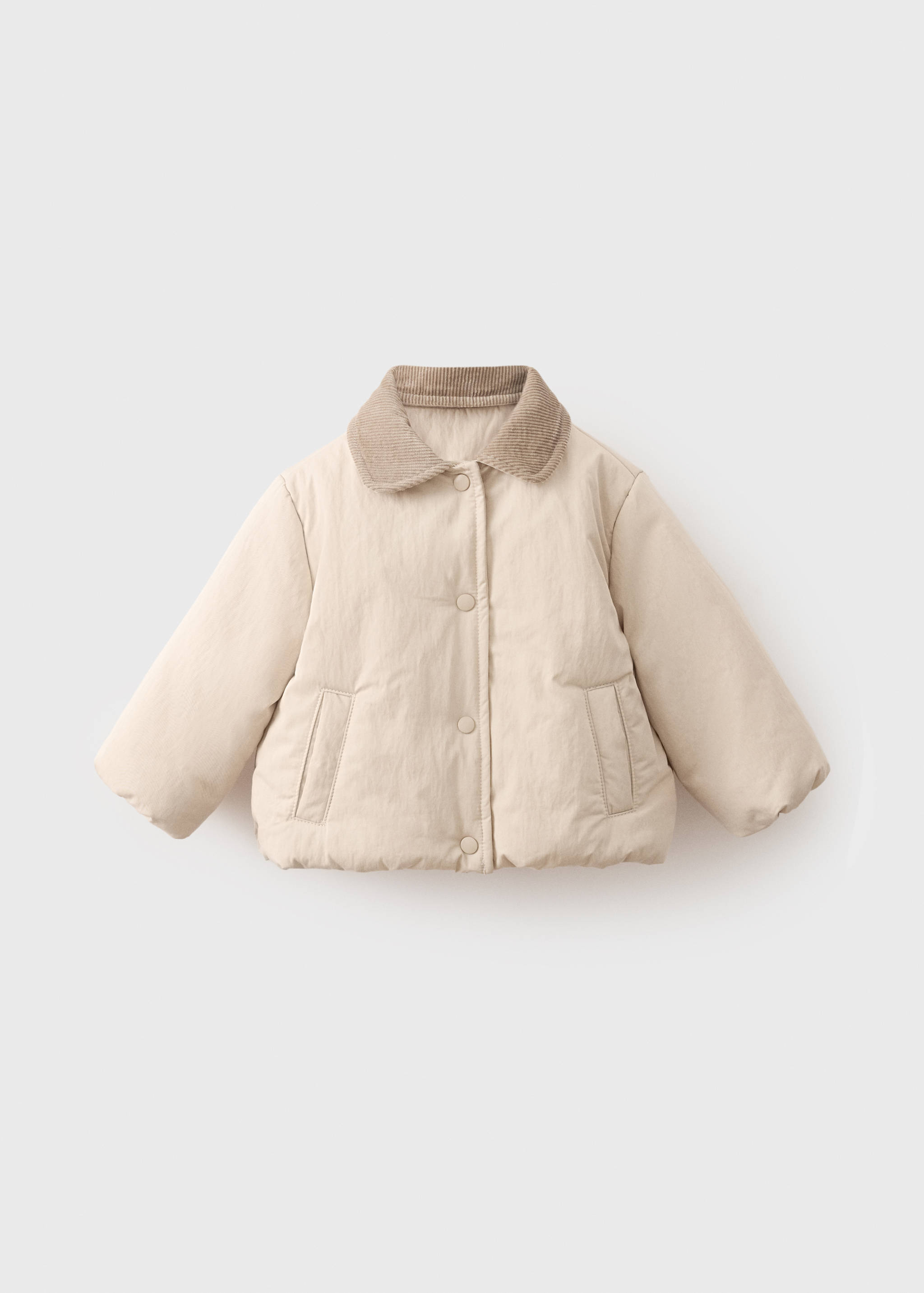 Prošívaný anorak s kontrastním límcem - Zboží bez modelu
