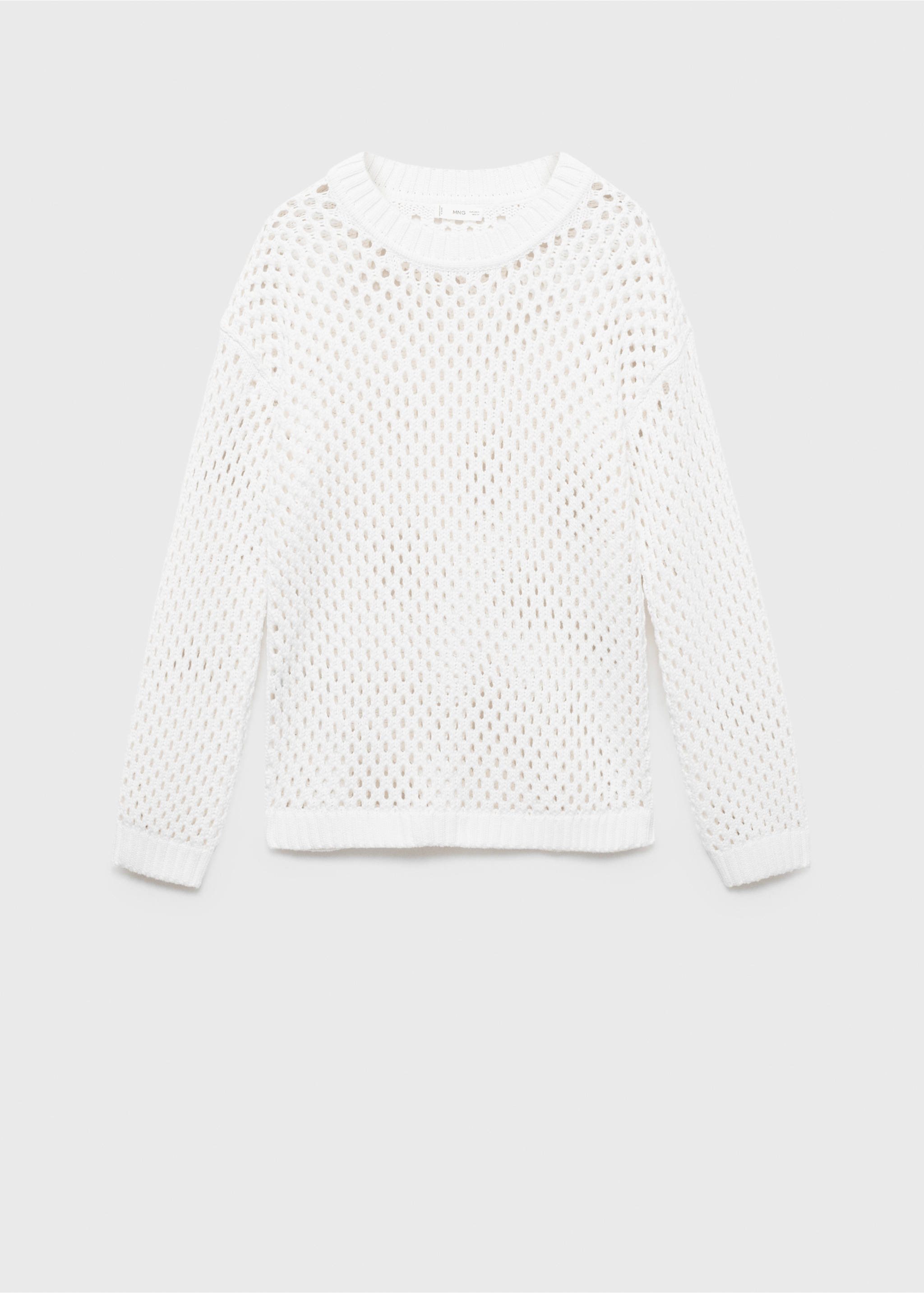 Openwork knit sweater - Article without model, Off White. Ref: 17083272-00.