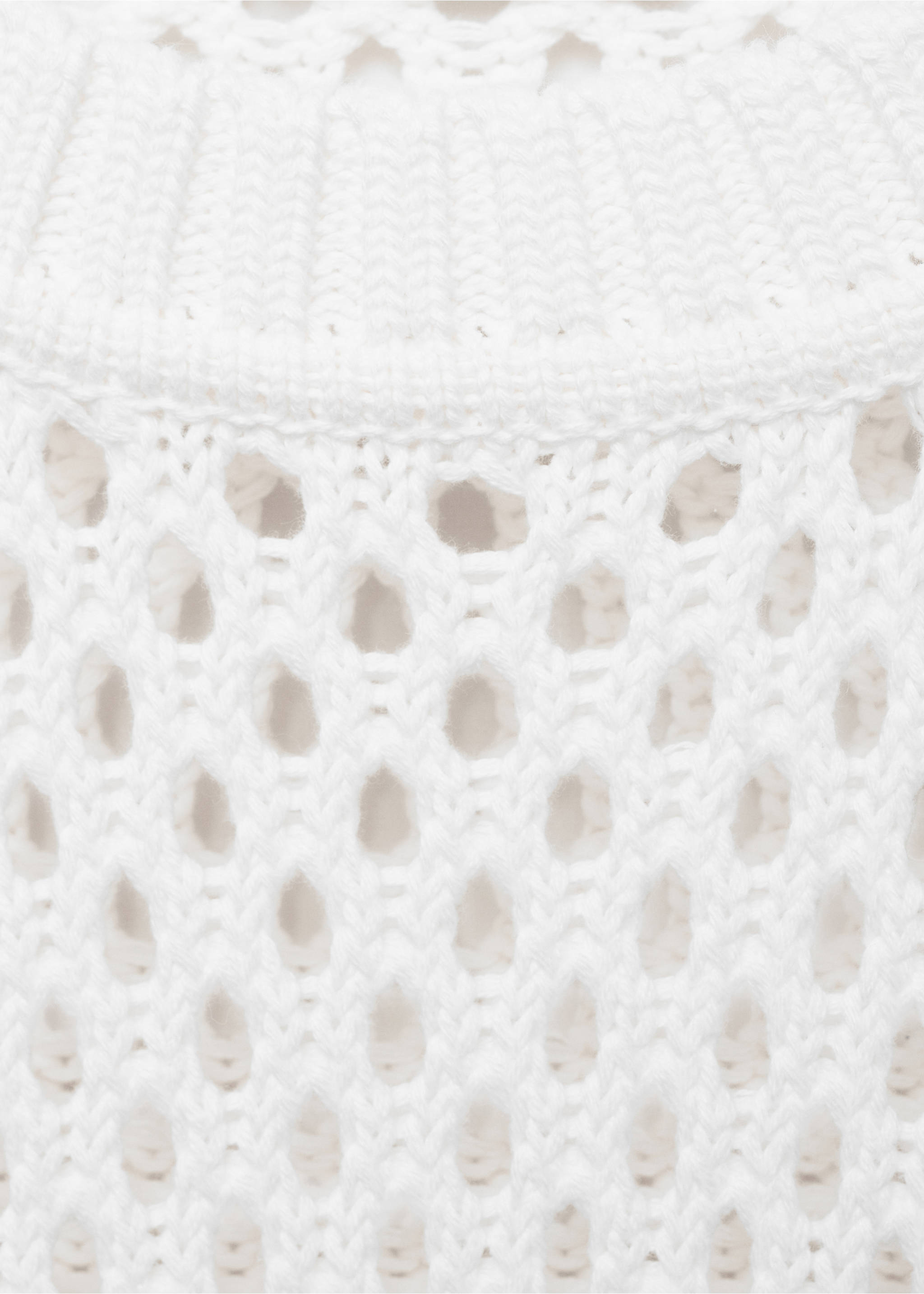 Openwork knit sweater - Details of the article 0, Off White. Ref: 17083272-00.
