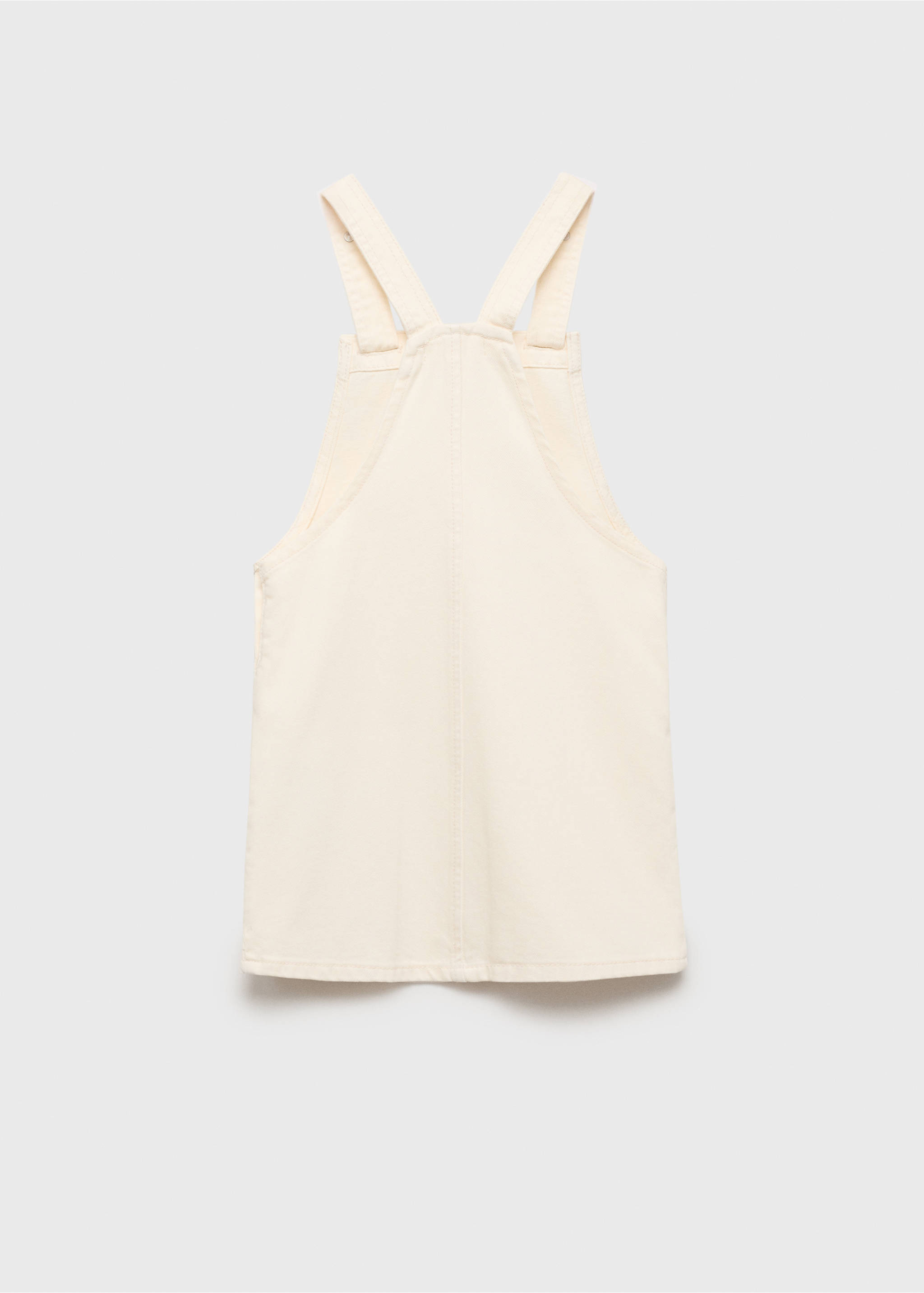 Kurzer Jeans-Latzrock - Rückseite des Artikels, Ecru. Ref: 17083273-00.