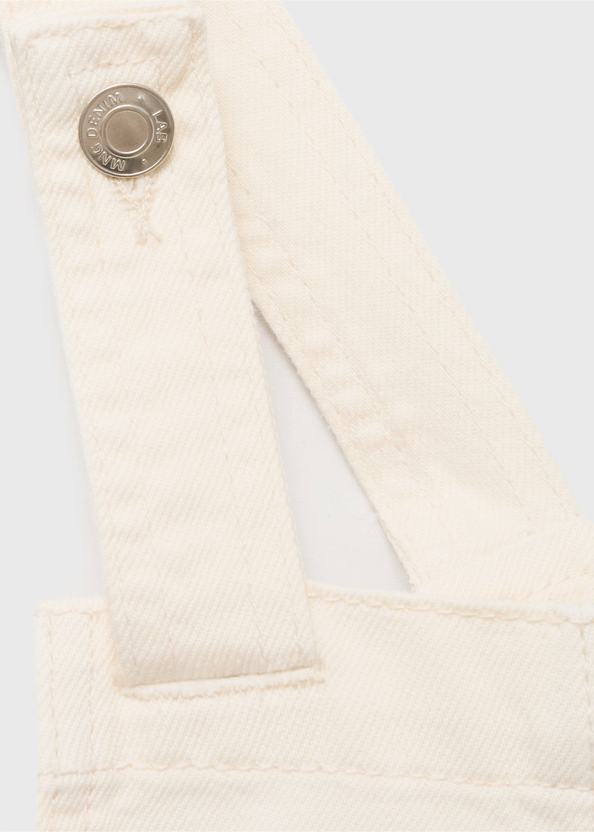 Kurzer Jeans-Latzrock - Detail des Artikels 8, Ecru. Ref: 17083273-00.