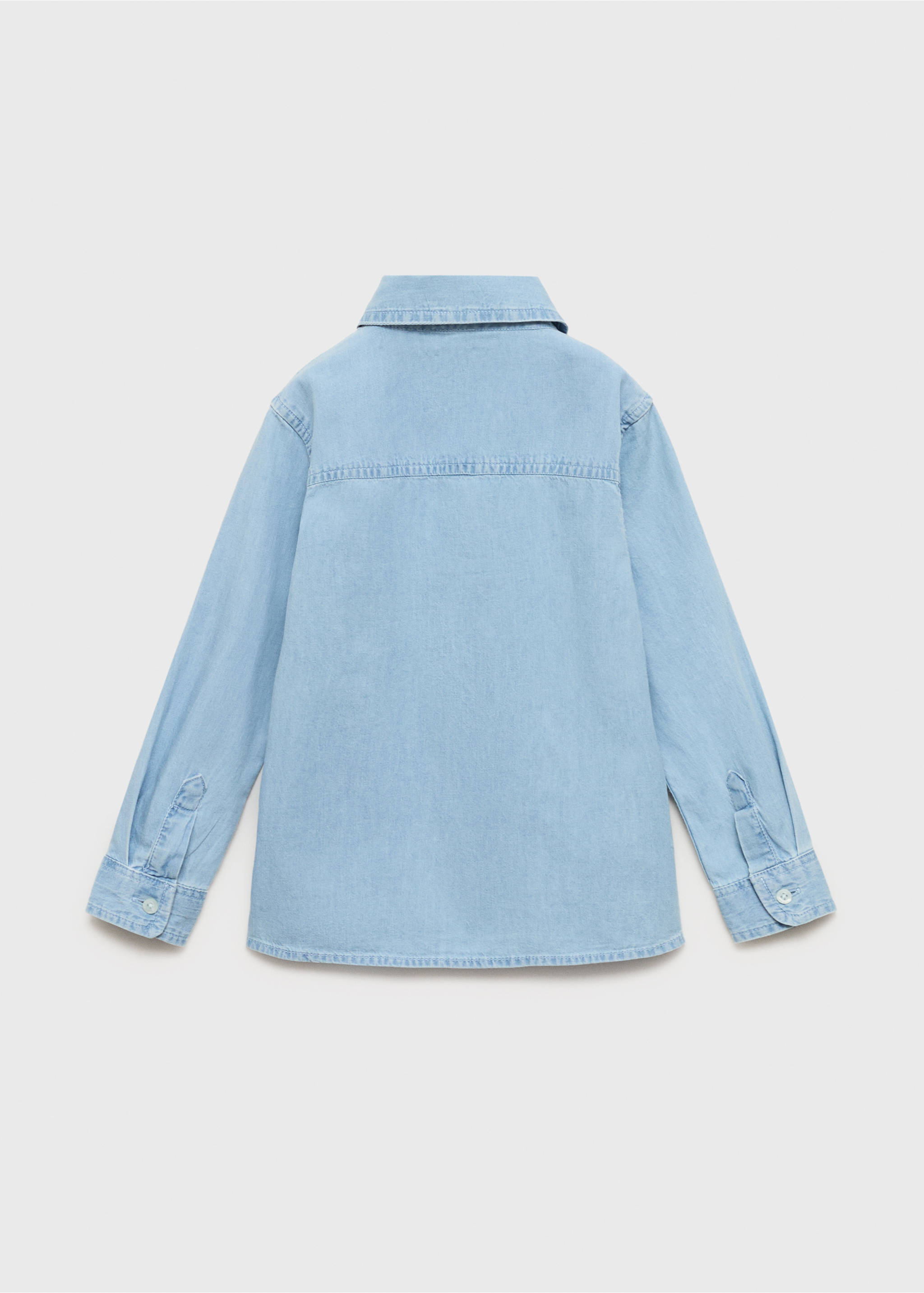Chemise jean poche - Verso de l’article, Bleu clair. Ref: 17083275-00.