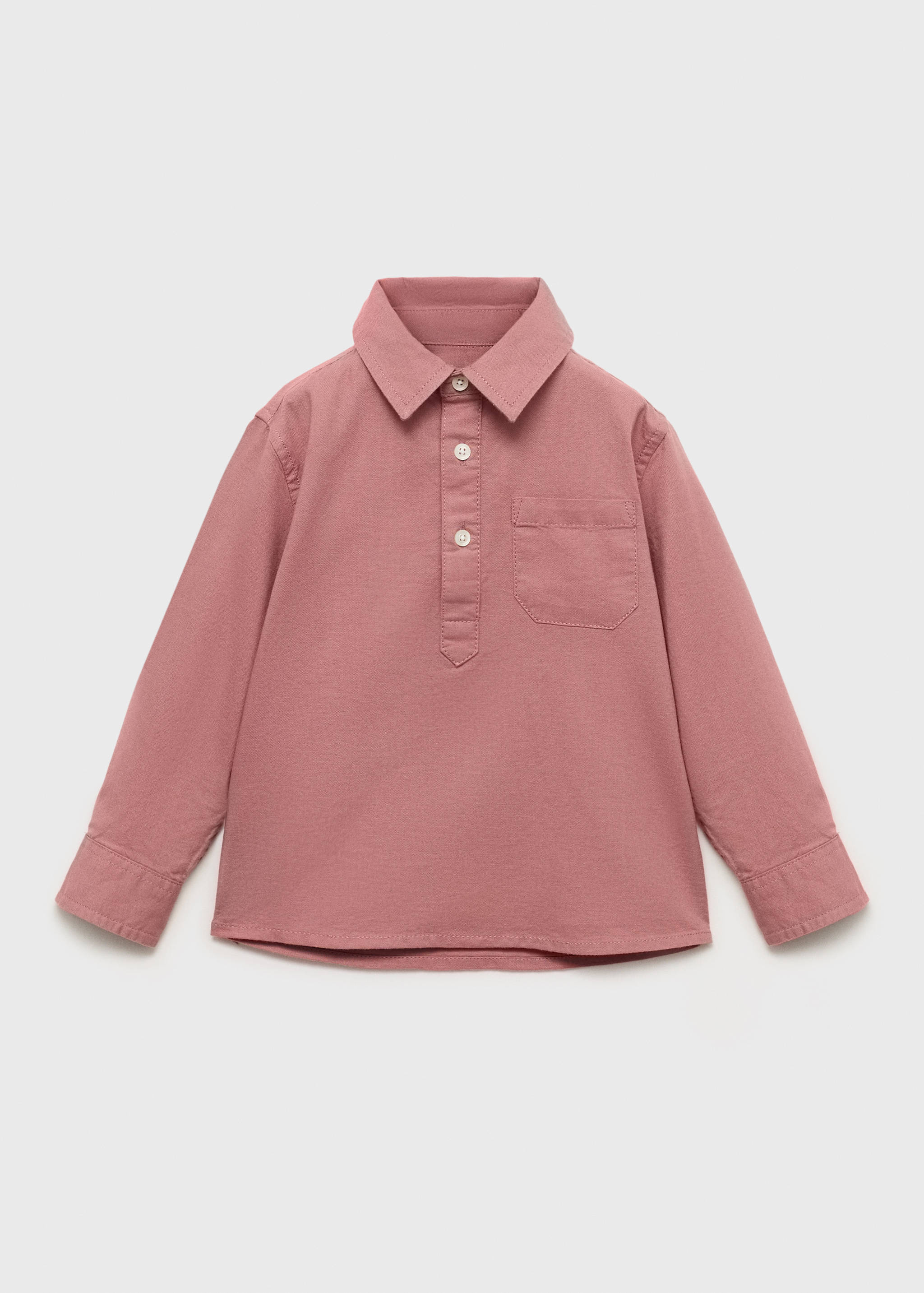 Cotton polo-neck shirt - Article without model