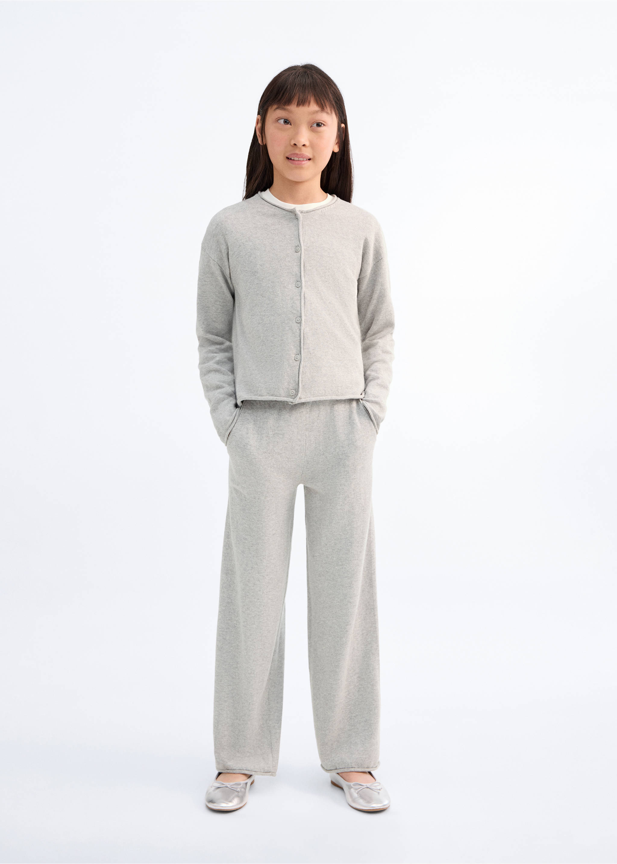 Cotton-knit trousers - General plane, Light Heather Grey. Ref: 17083277-00.