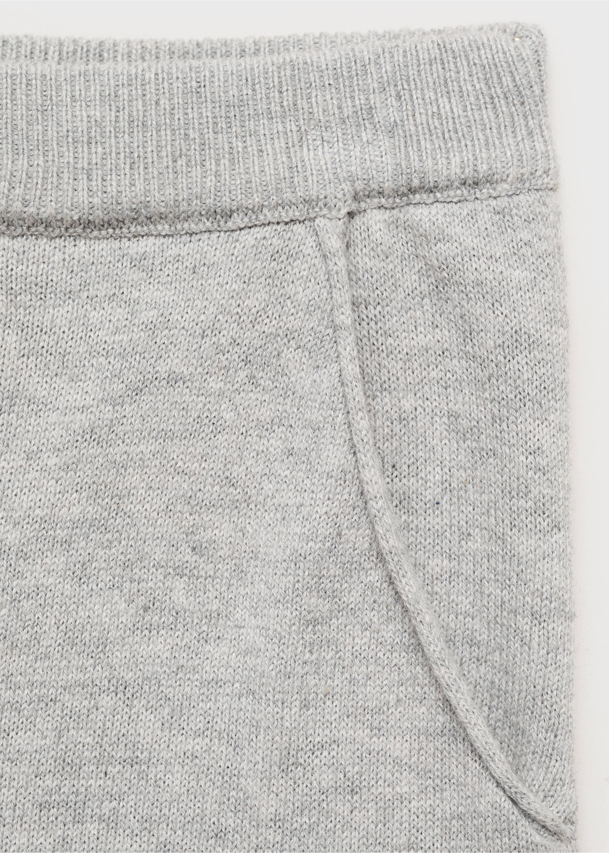 Cotton-knit trousers - Details of the article 8, Light Heather Grey. Ref: 17083277-00.