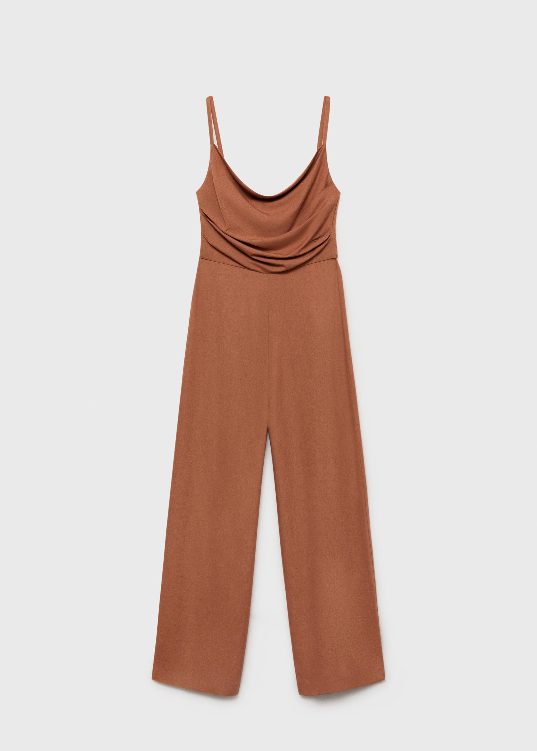 Langer Jumpsuit mit drapiertem Ausschnitt - Artikel ohne Model