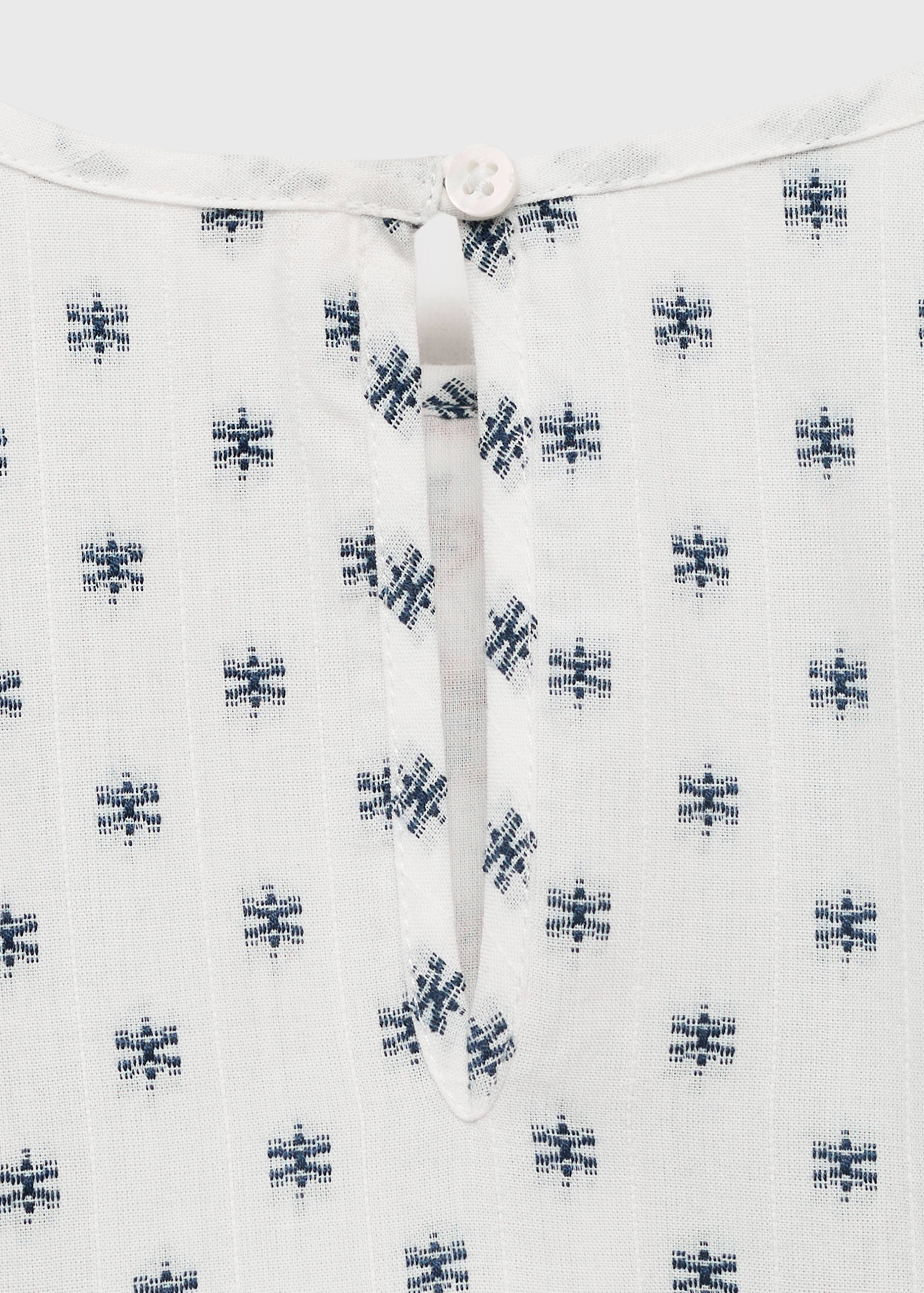 Embroidered printed blouse - Details of the article 0