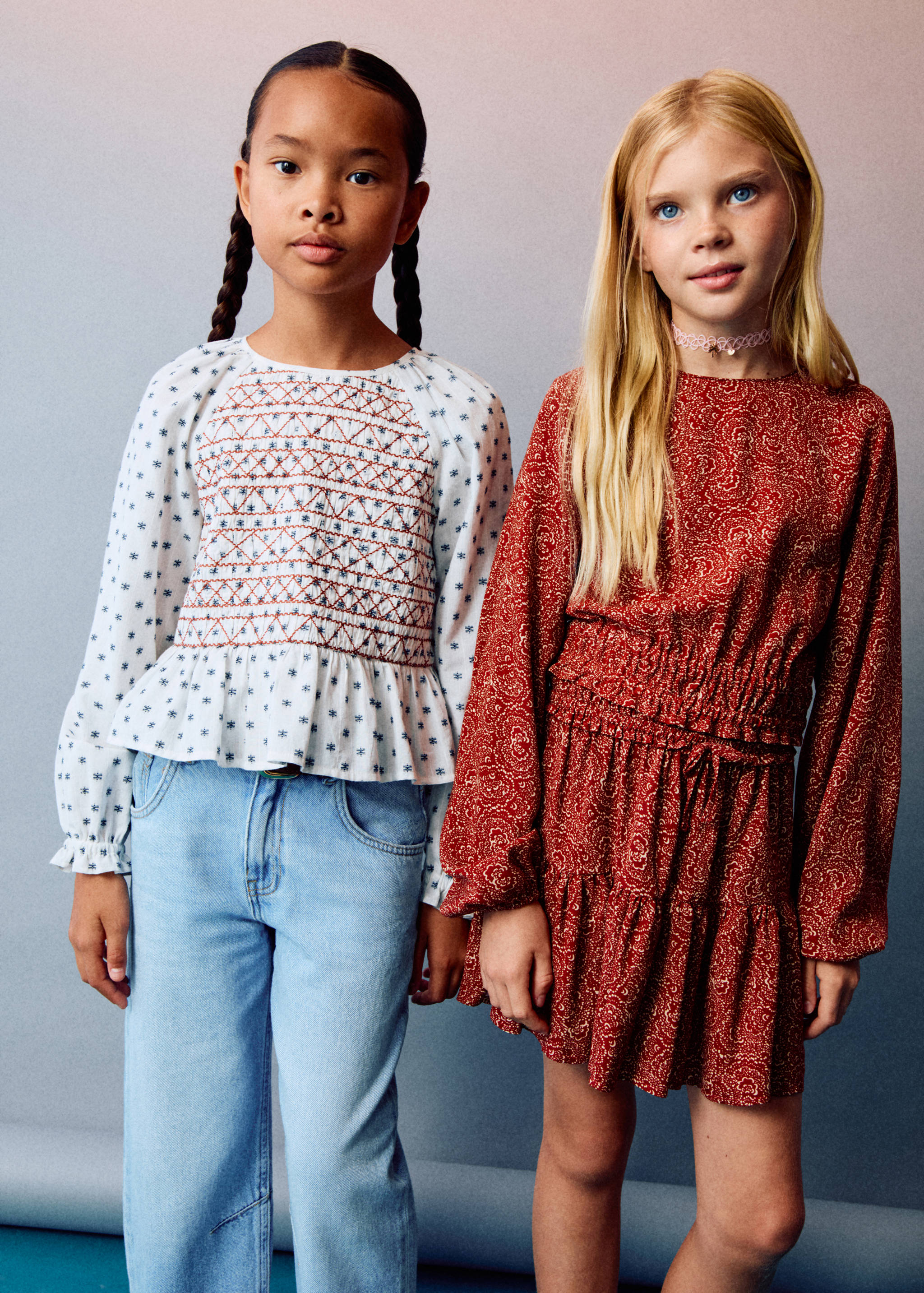 Embroidered printed blouse - Details of the article 5