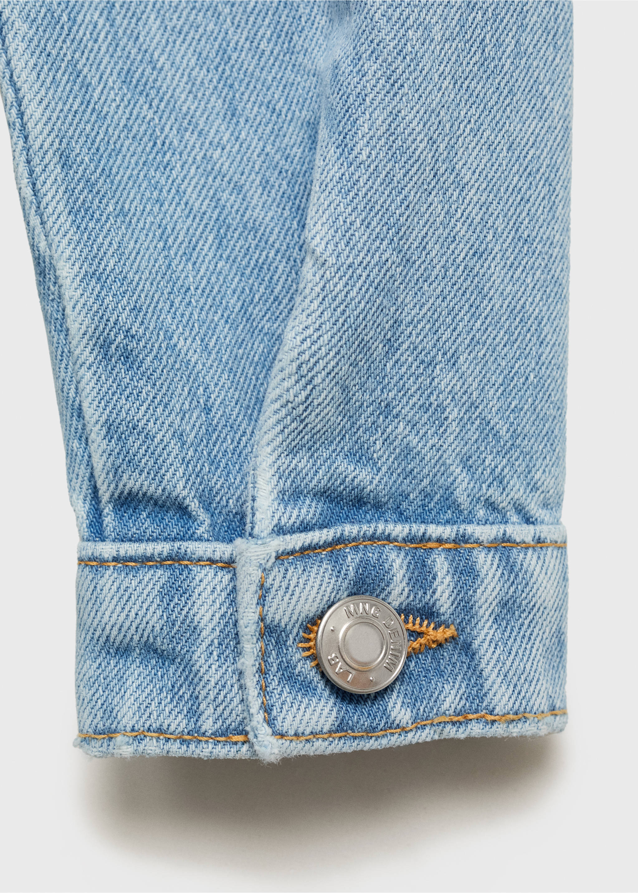 Long denim jumpsuit - Details of the article 8, Light Blue. Ref: 17083283-00.