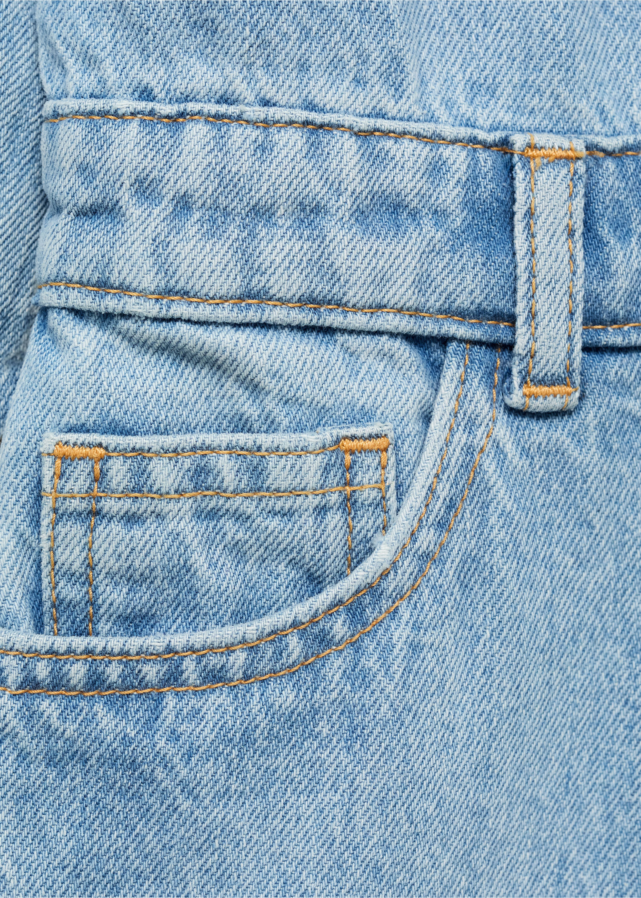 Long denim jumpsuit - Details of the article 0, Light Blue. Ref: 17083283-00.