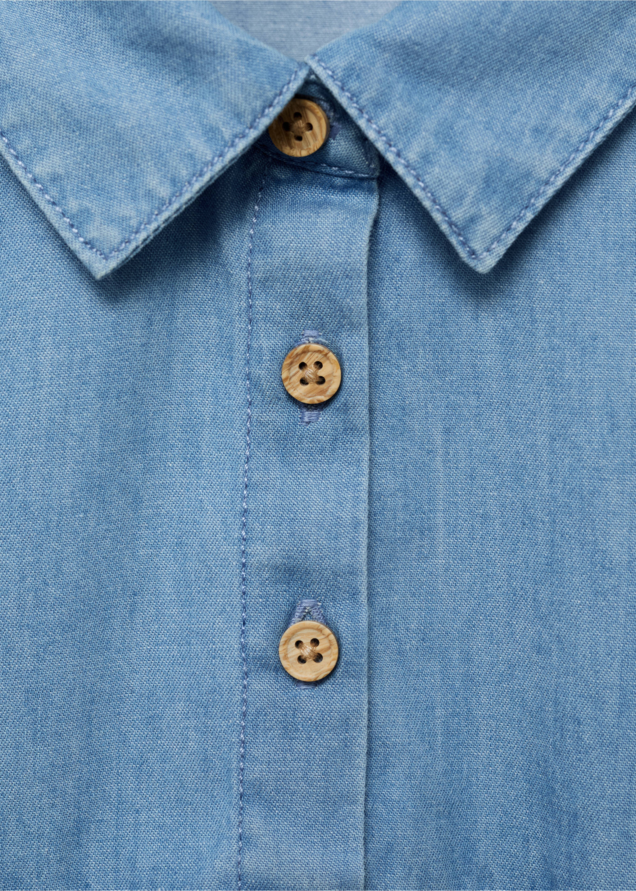 Vestido denim volantes - Detalle del artículo 8, Azul medio. Ref: 17083284-00.