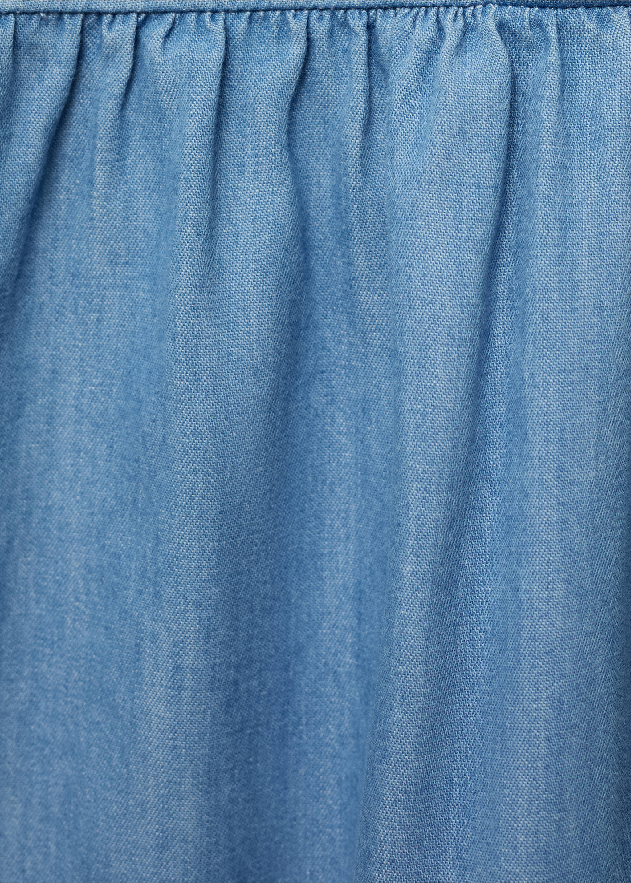Vestido denim volantes - Detalle del artículo 0, Azul medio. Ref: 17083284-00.