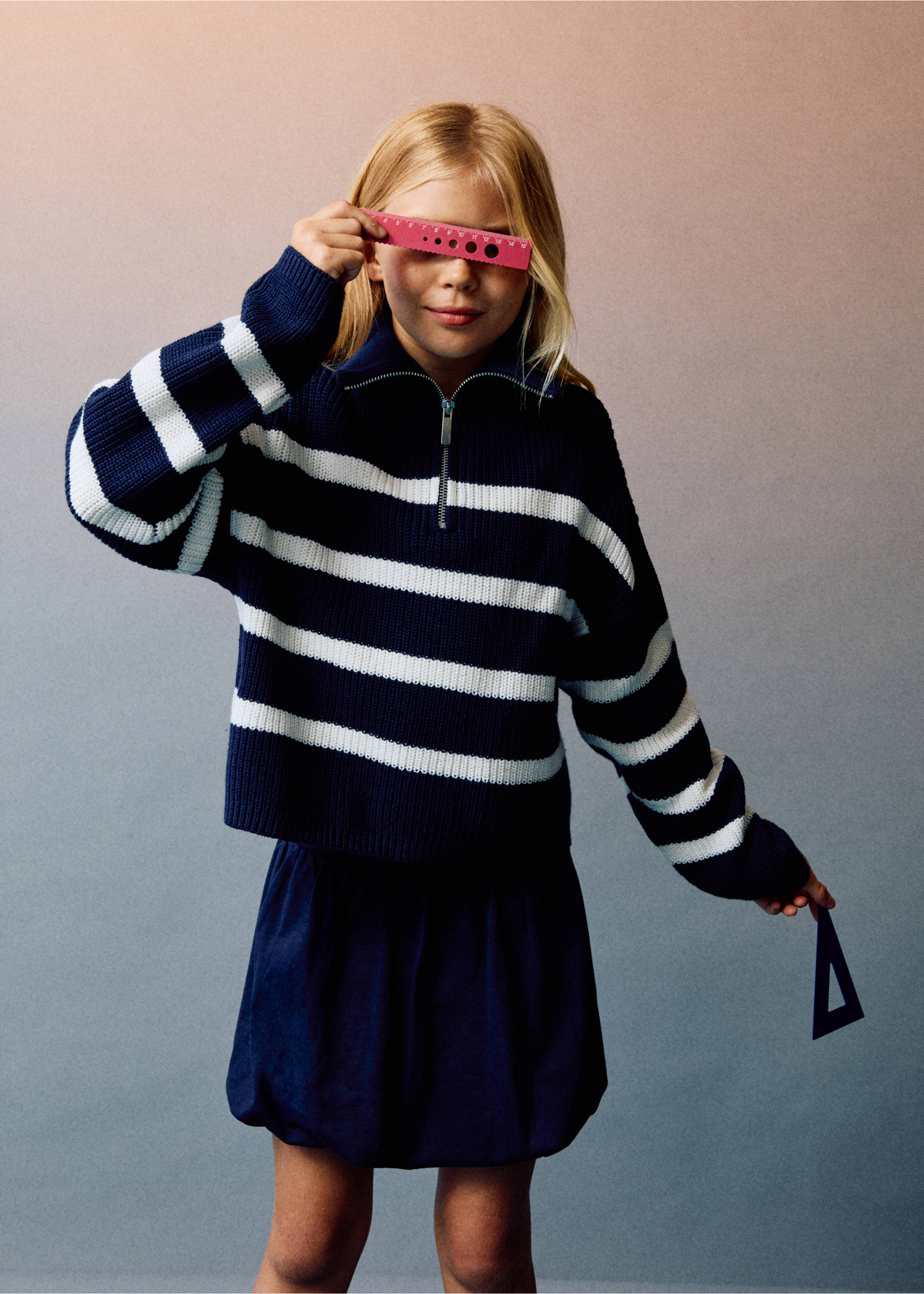 Jupe coton bouffante - Détail de l'article 6, Bleu marine foncé. Ref: 17083285-00.