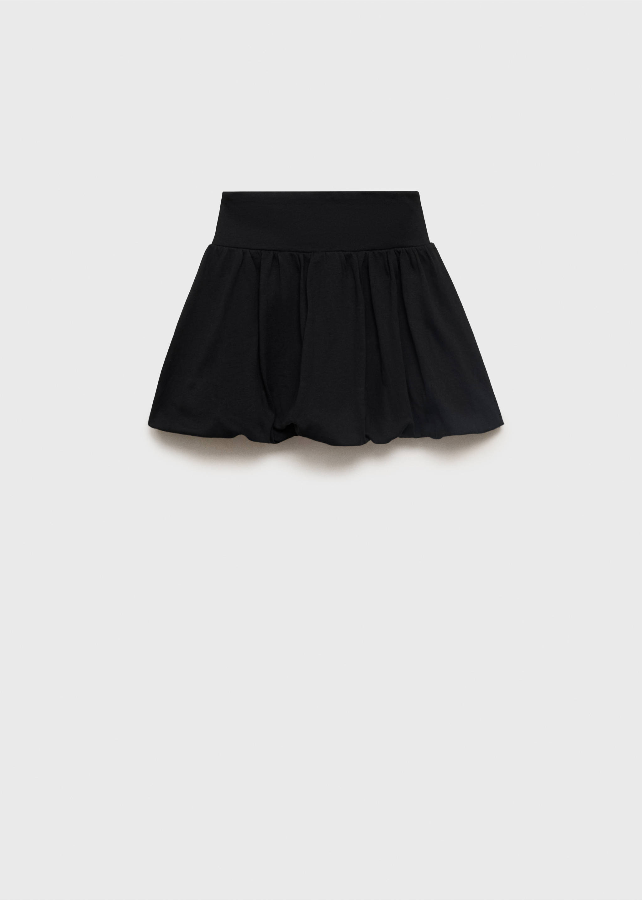 Puffed cotton skirt - Article without model, Black. Ref: 17083285-00.