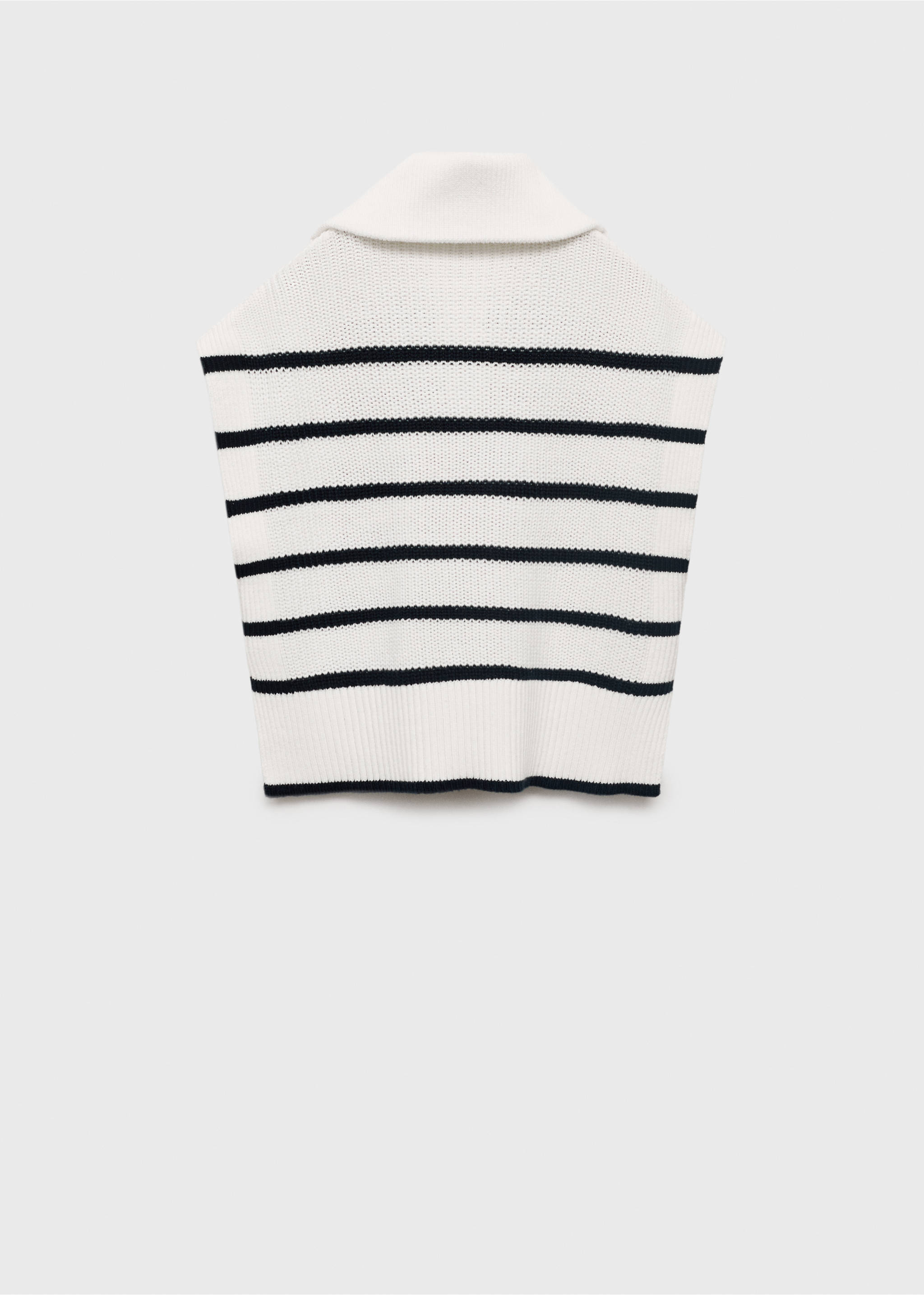 Perkins-neck knitted waistcoat - Reverse of the article, Off White. Ref: 17083287-00.