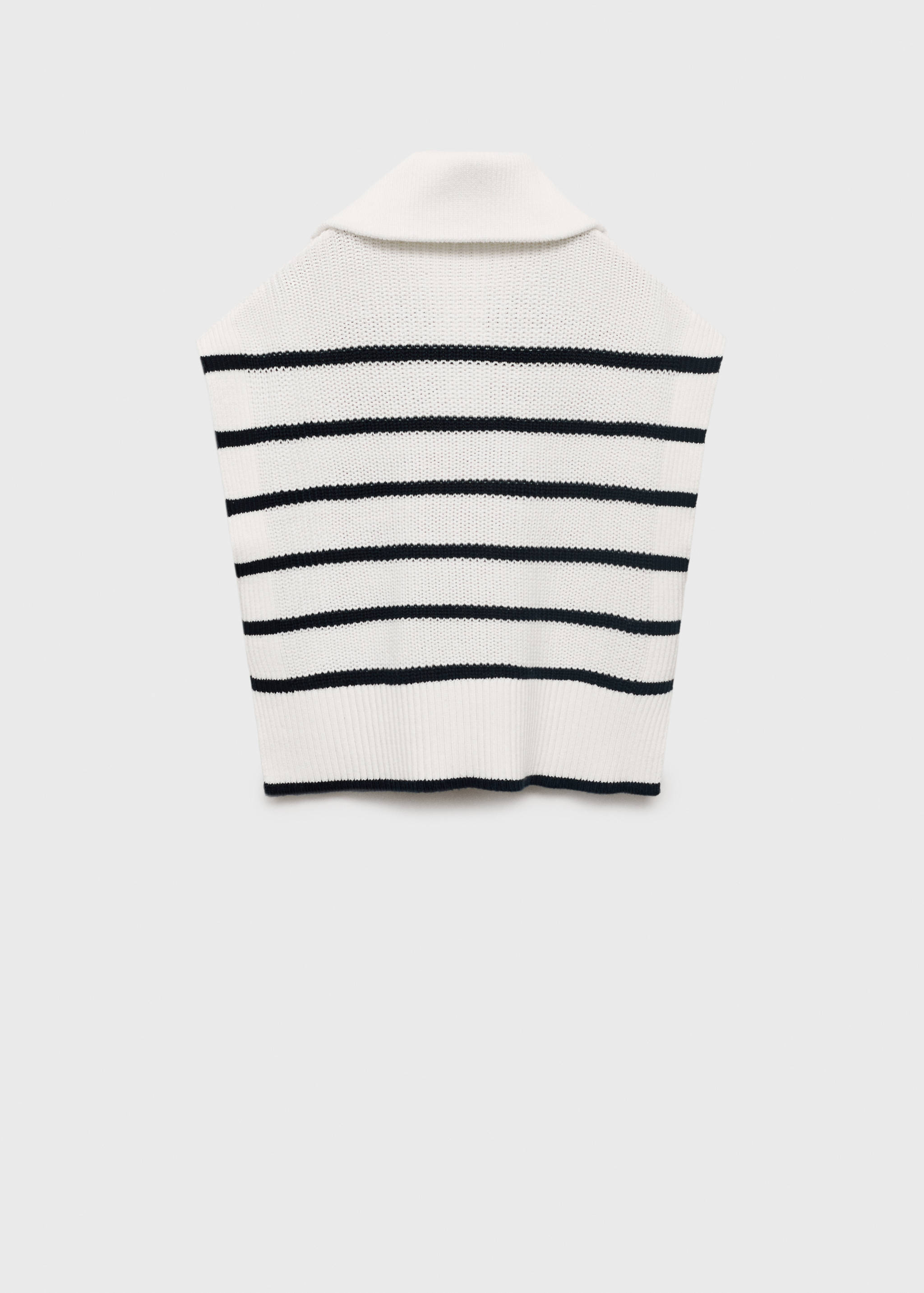 Perkins-neck knitted waistcoat - Reverse of the article