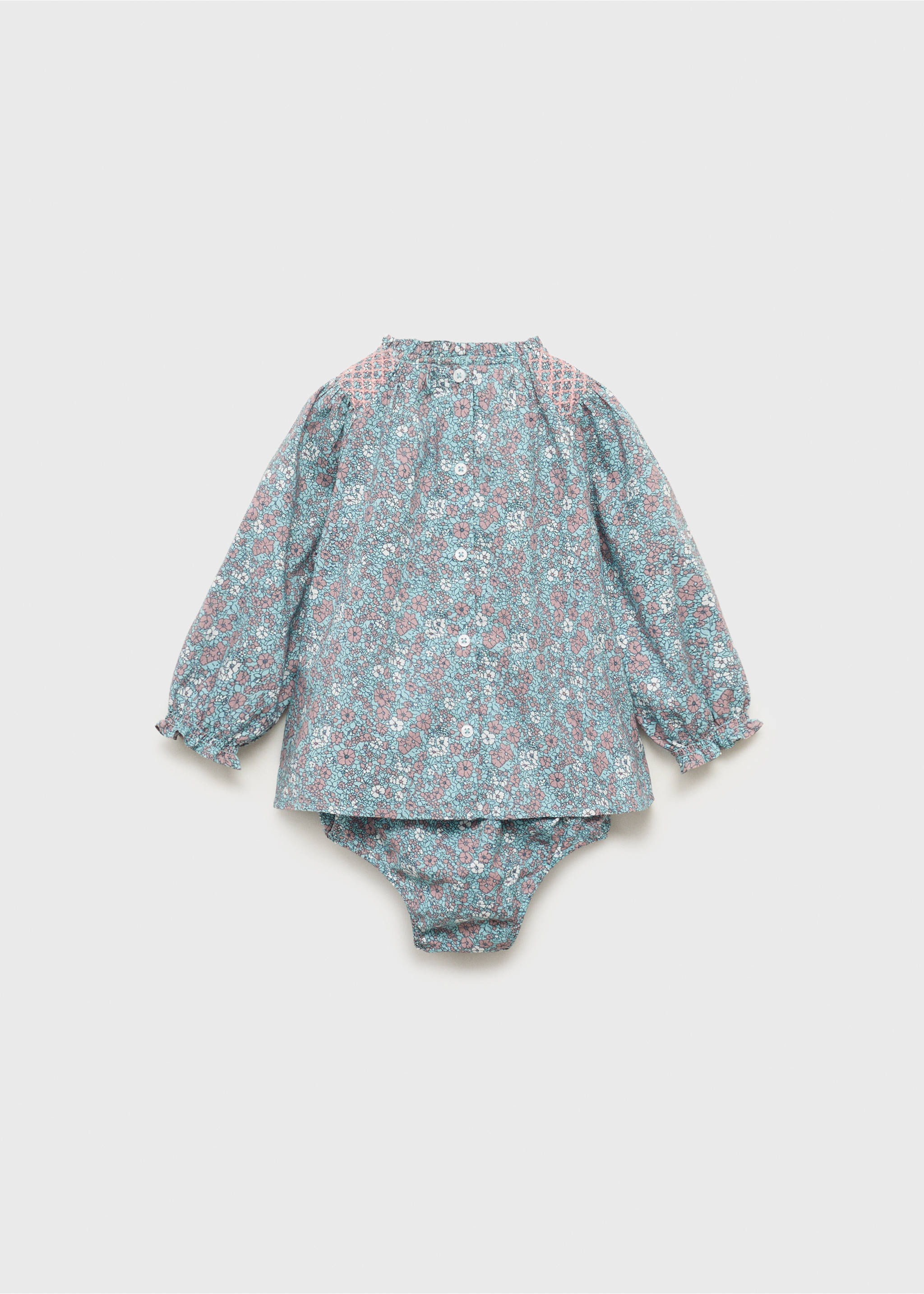 Šaty a body s potiskem - Zadní strana zboží, Modrá. Ref: 17083294-00.