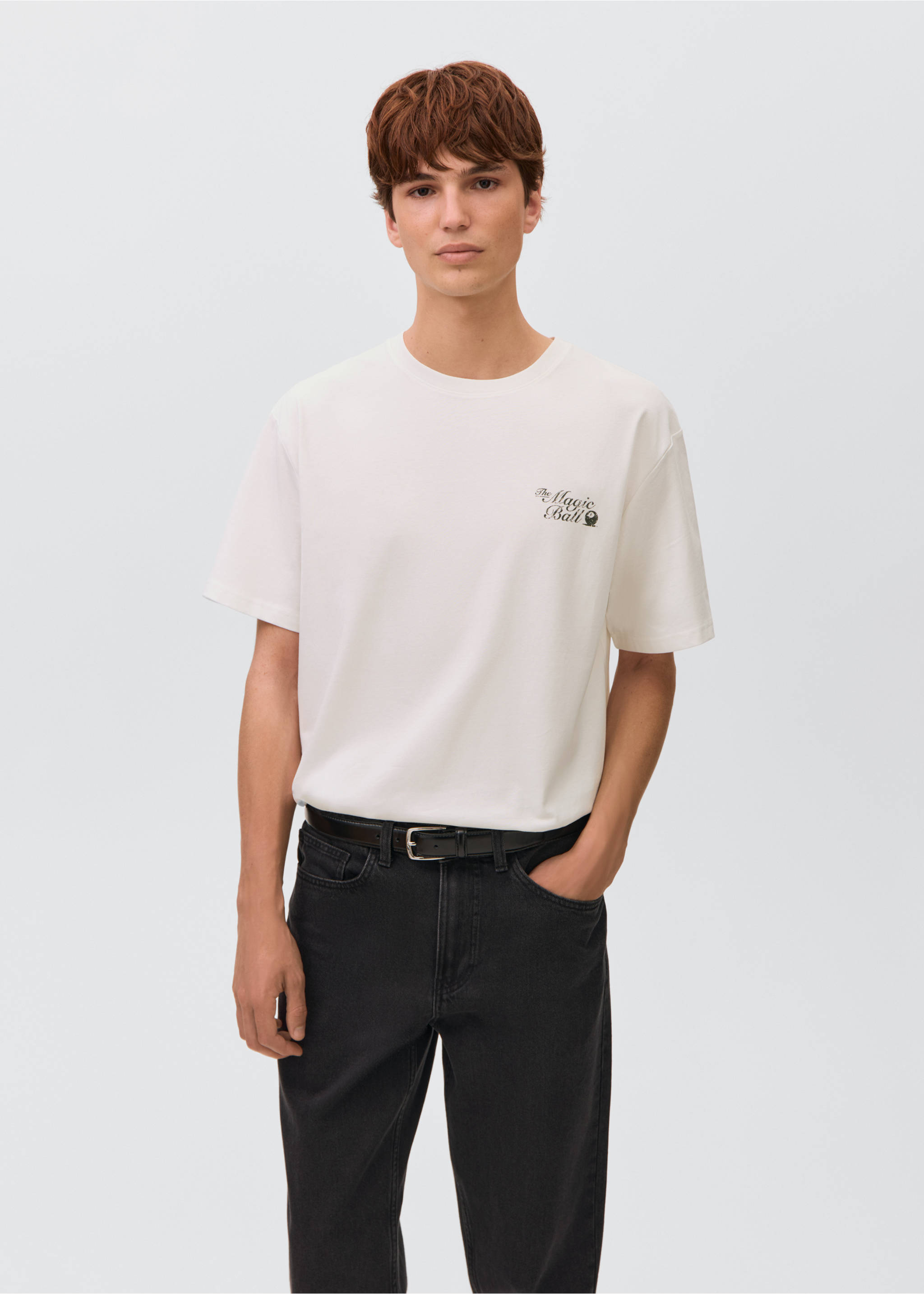 Straight jeans - Details of the article 1, Black denim. Ref: 17083296-00.