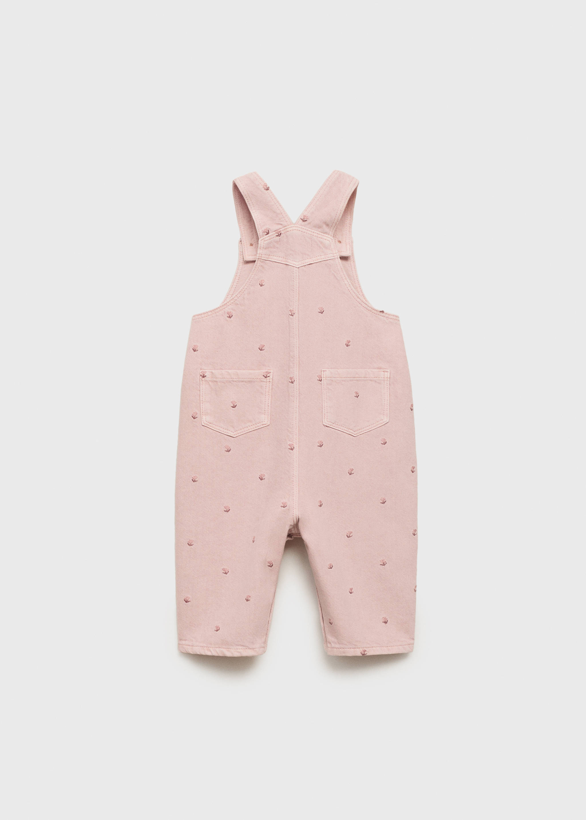 Embroidered denim dungarees - Reverse of the article