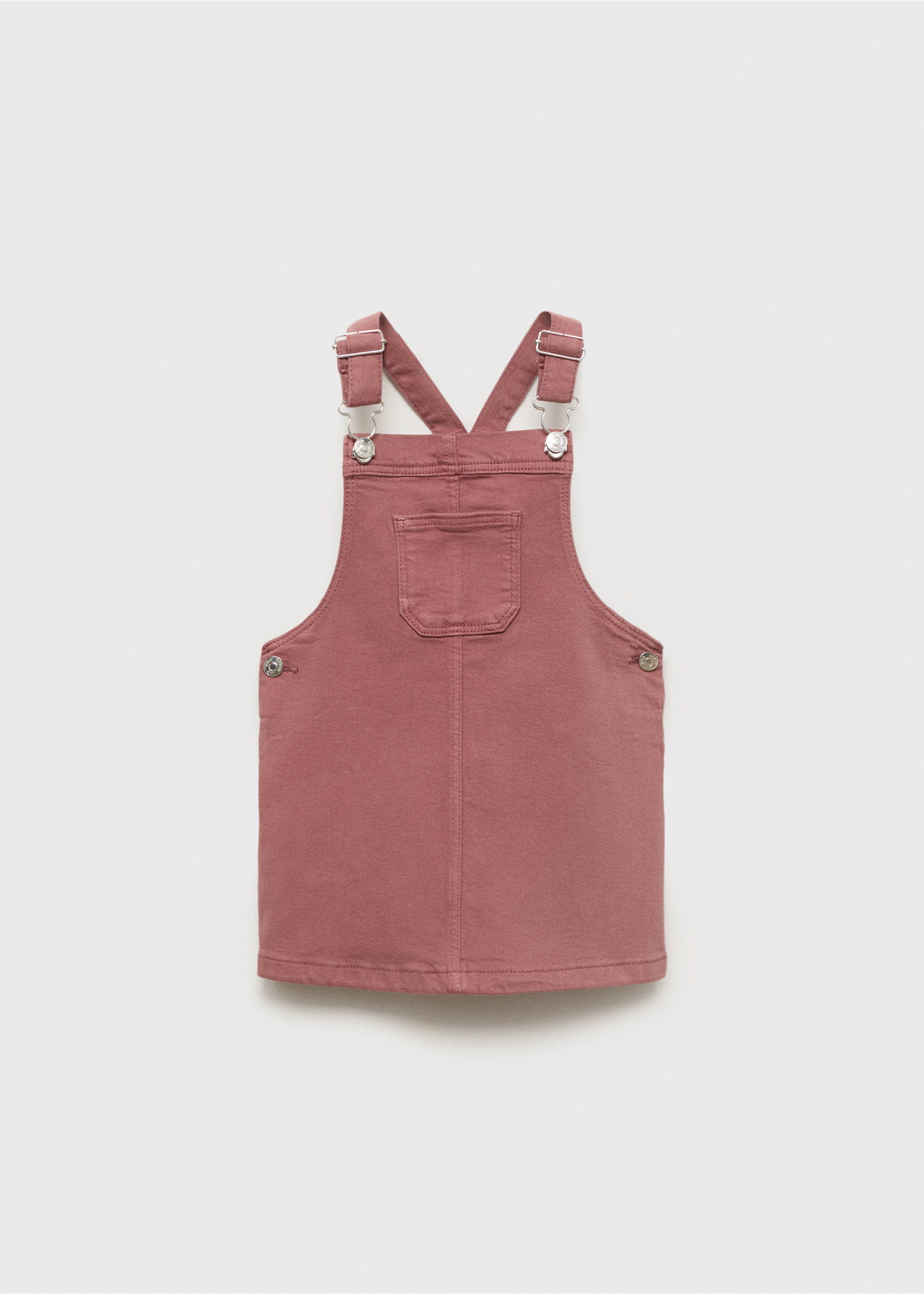 Embroidered denim dungarees - Article without model, Pink. Ref: 17083300-00.