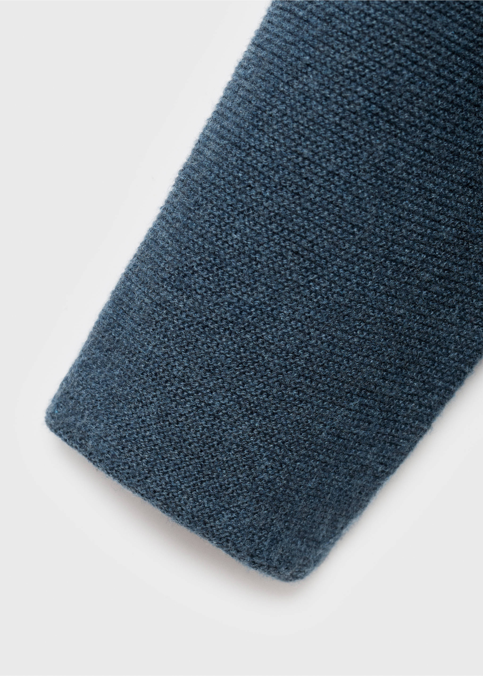 Knit hood cardigan - Details of the article 8, Petrol Blue. Ref: 17083302-00.